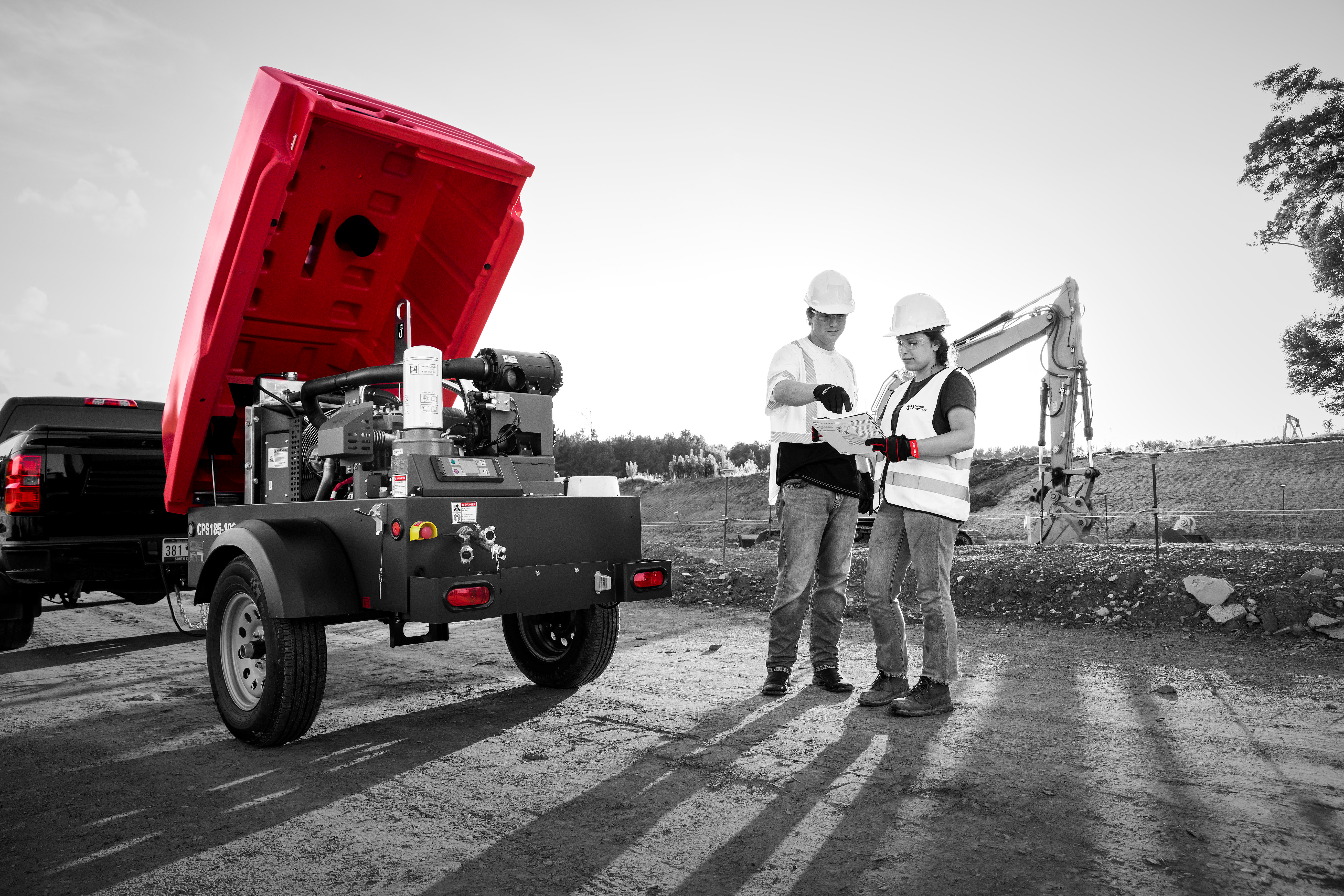 Chicago Pneumatic CPS 185-100 KoD Towable Rotary Screw Air Compressor