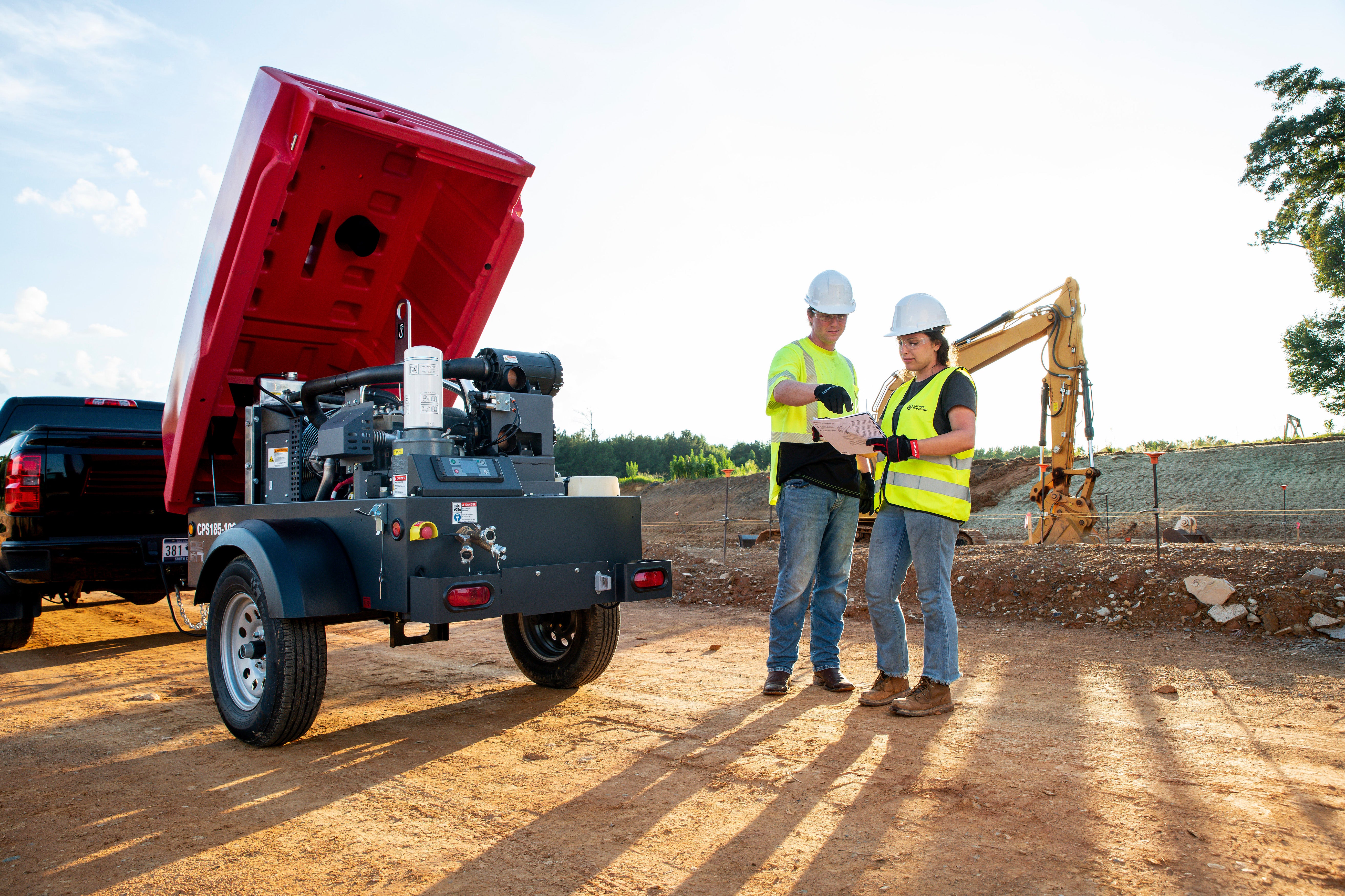 Chicago Pneumatic CPS 185-100 KoD Towable Rotary Screw Air Compressor