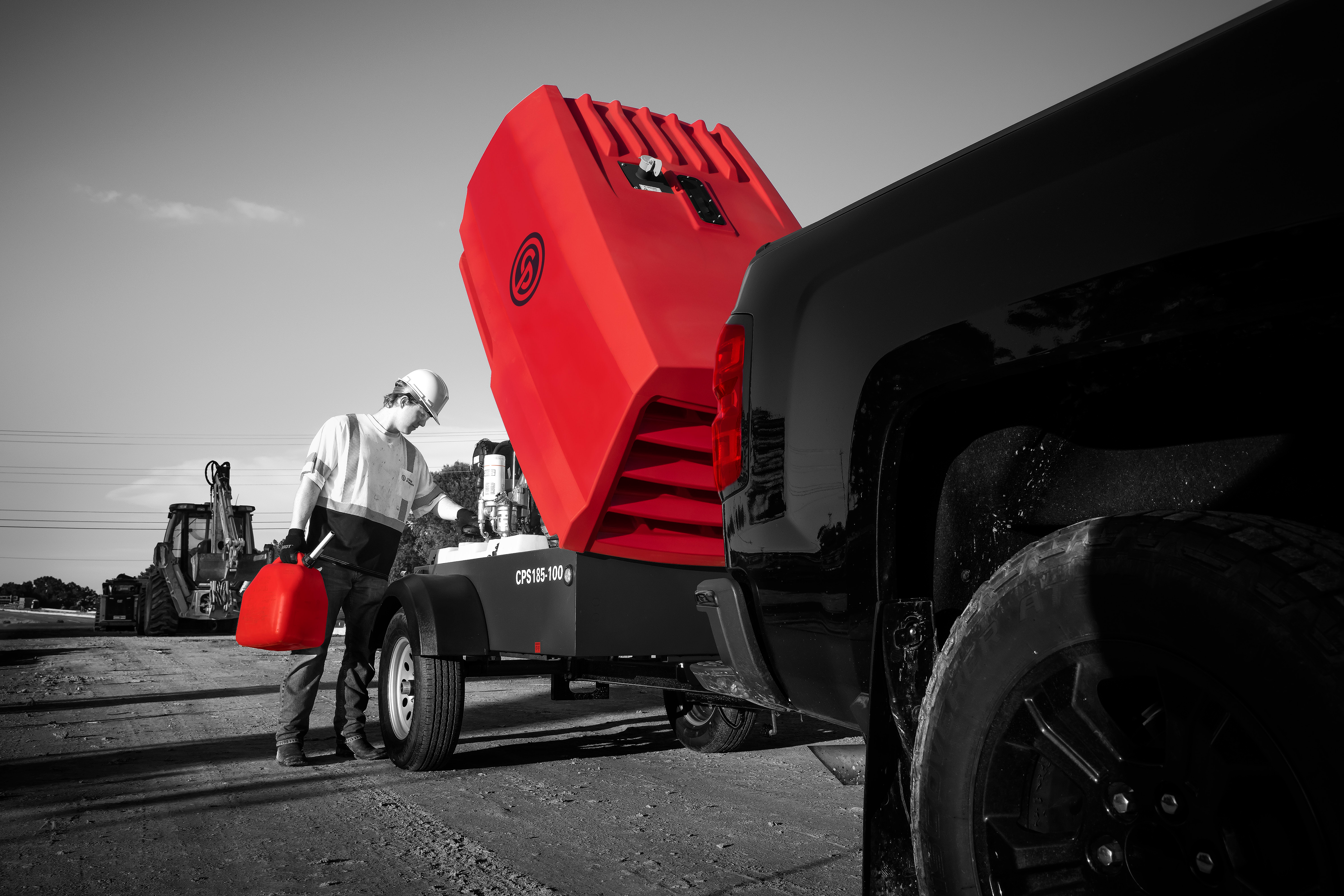 Chicago Pneumatic CPS 185-100 KoD Towable Rotary Screw Air Compressor