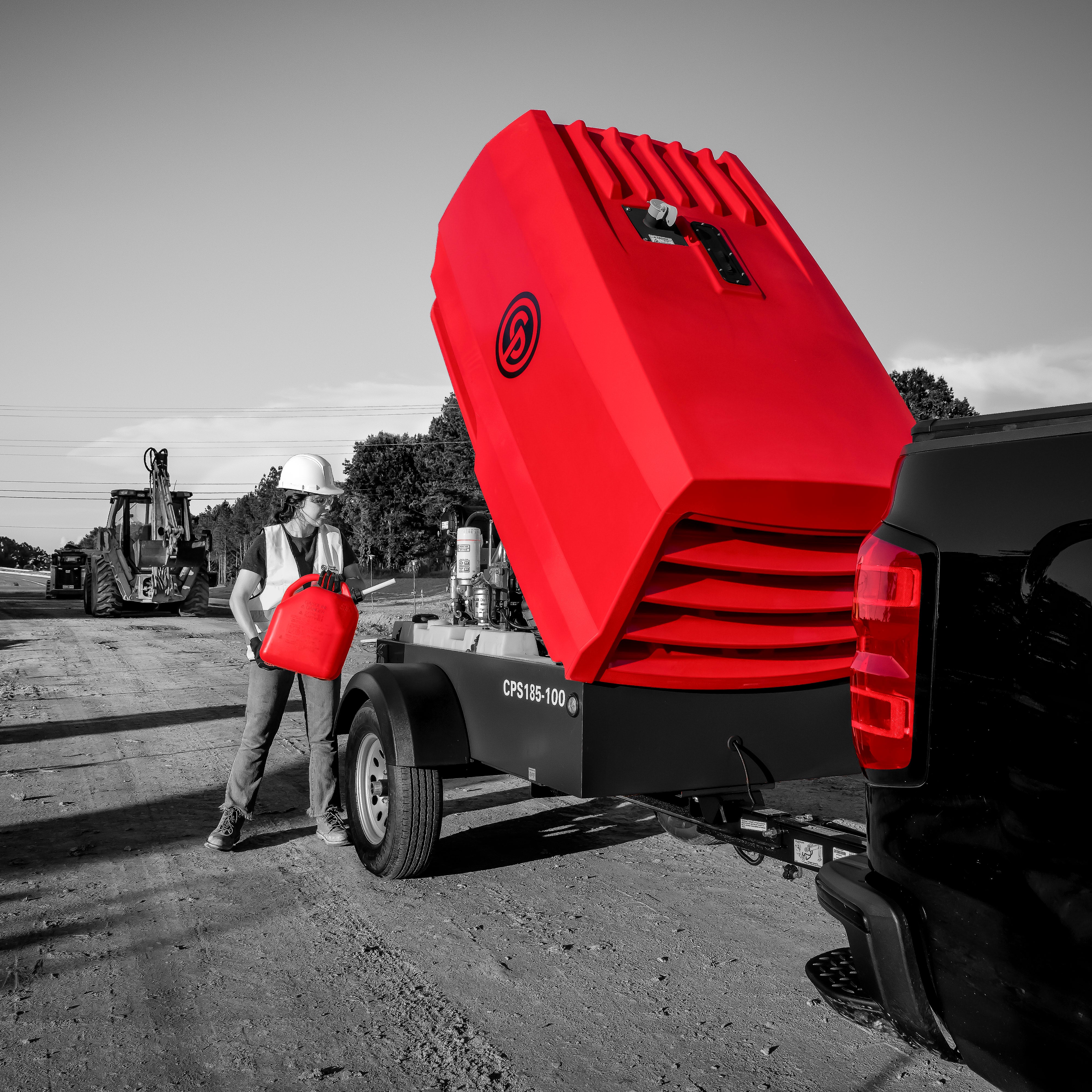 Chicago Pneumatic CPS 185-100 KoD Towable Rotary Screw Air Compressor