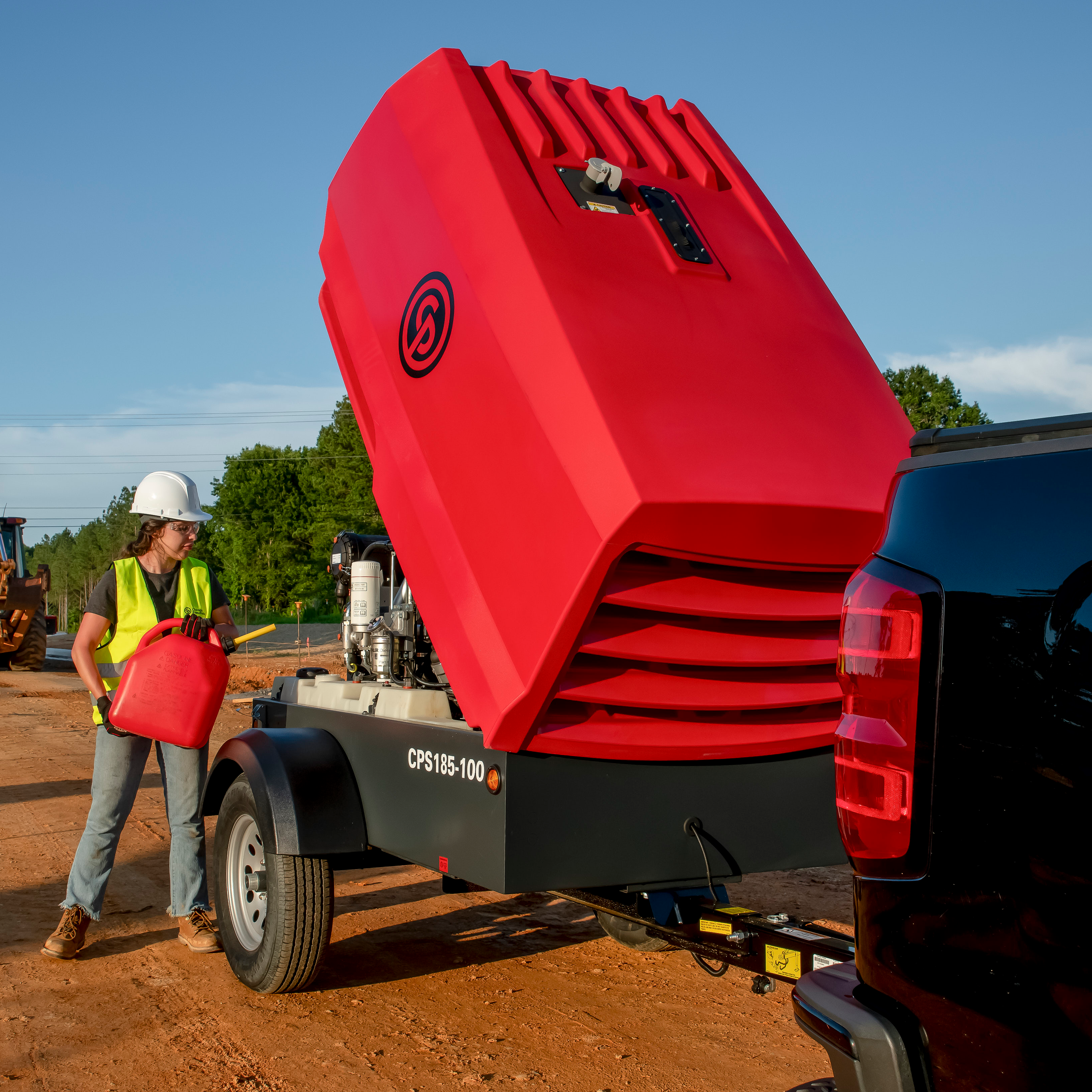 Chicago Pneumatic CPS 185-100 KoD Towable Rotary Screw Air Compressor