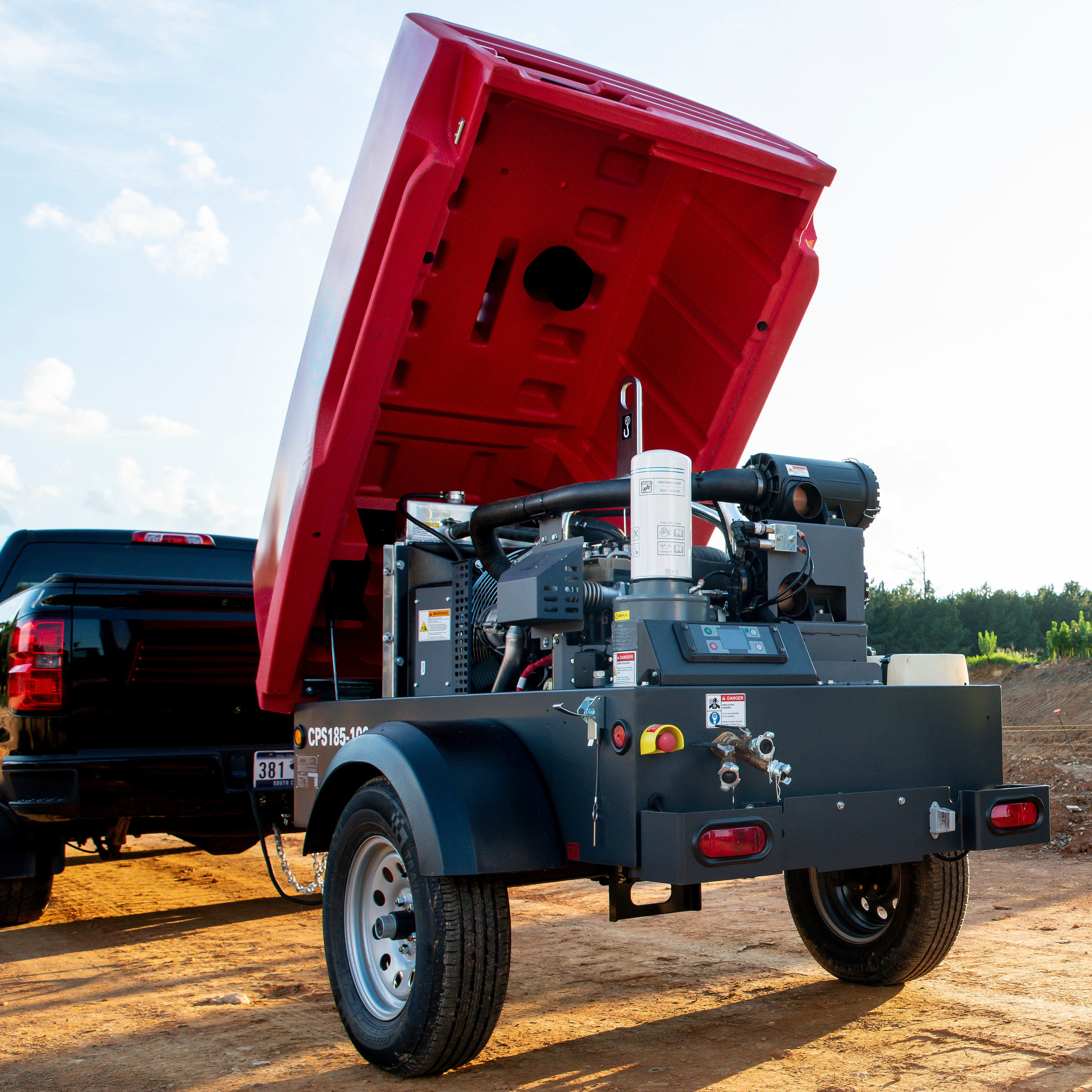 Chicago Pneumatic CPS 185-100 KoD Towable Rotary Screw Air Compressor