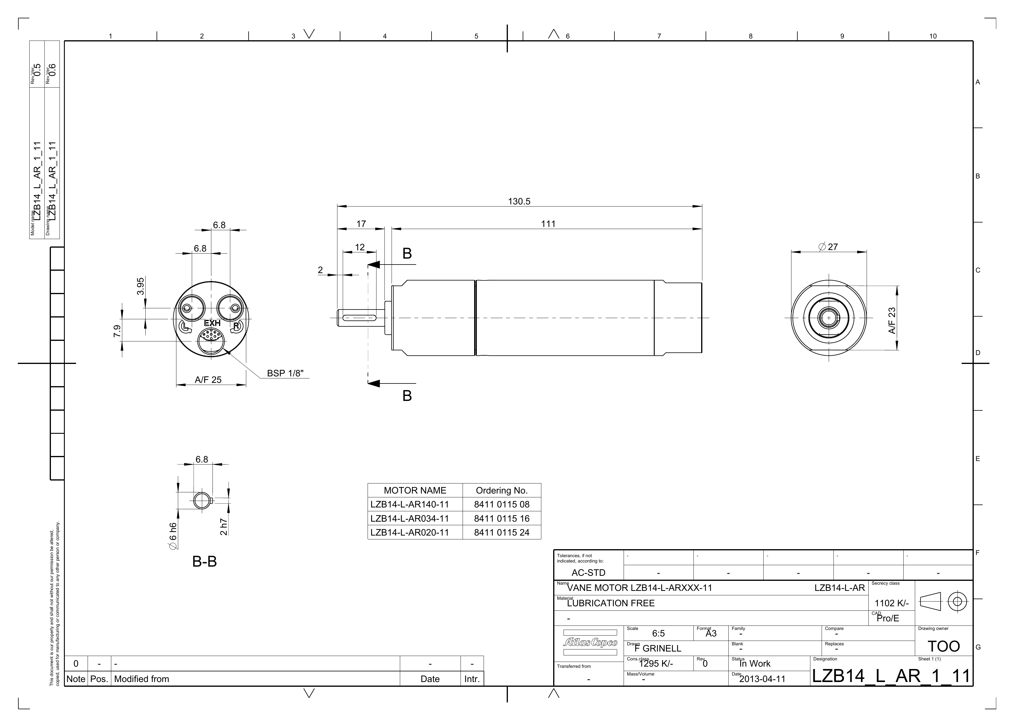 LZB54-LB-AR005-11 dimensional drawing
