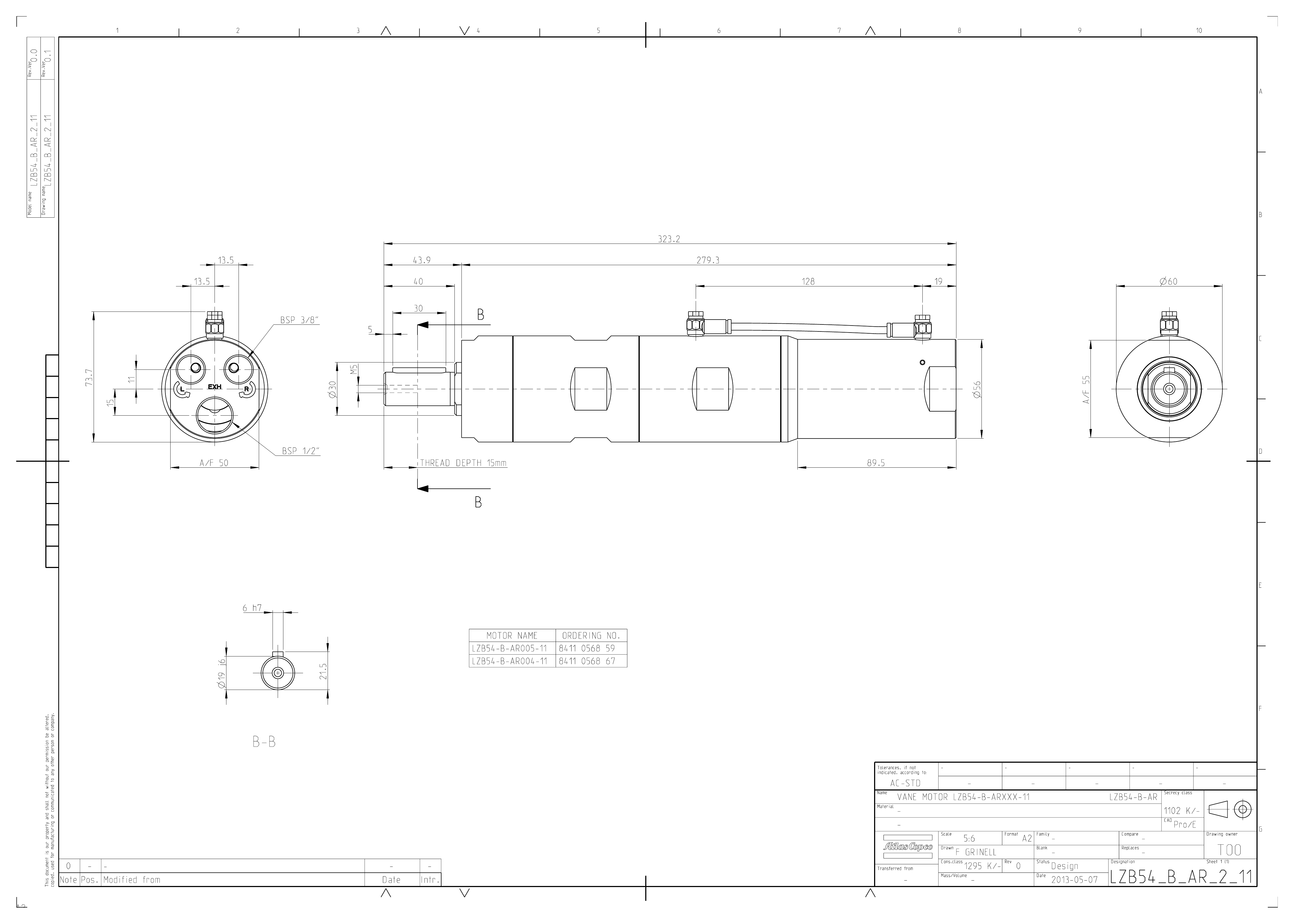 LZB54-LB-AR004-11 dimensional drawing
