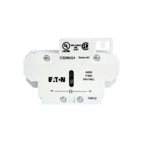 Eaton C320-series side-mount auxiliary contact for A27/B27 definite purpose starters