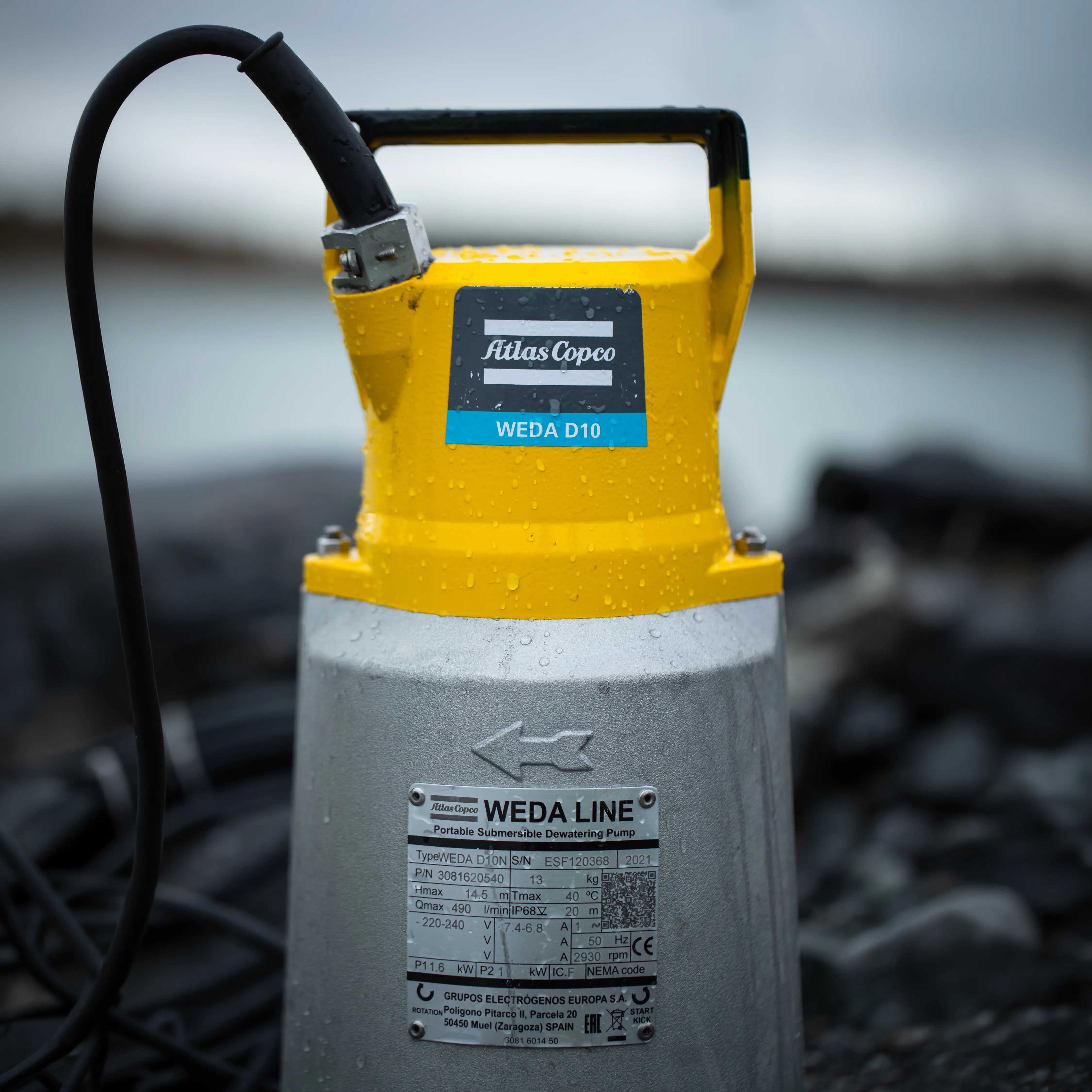 Submersible Pump - WEDA D10N 460V YSER 60HZ CSA 2"NPT by Atlas Copco