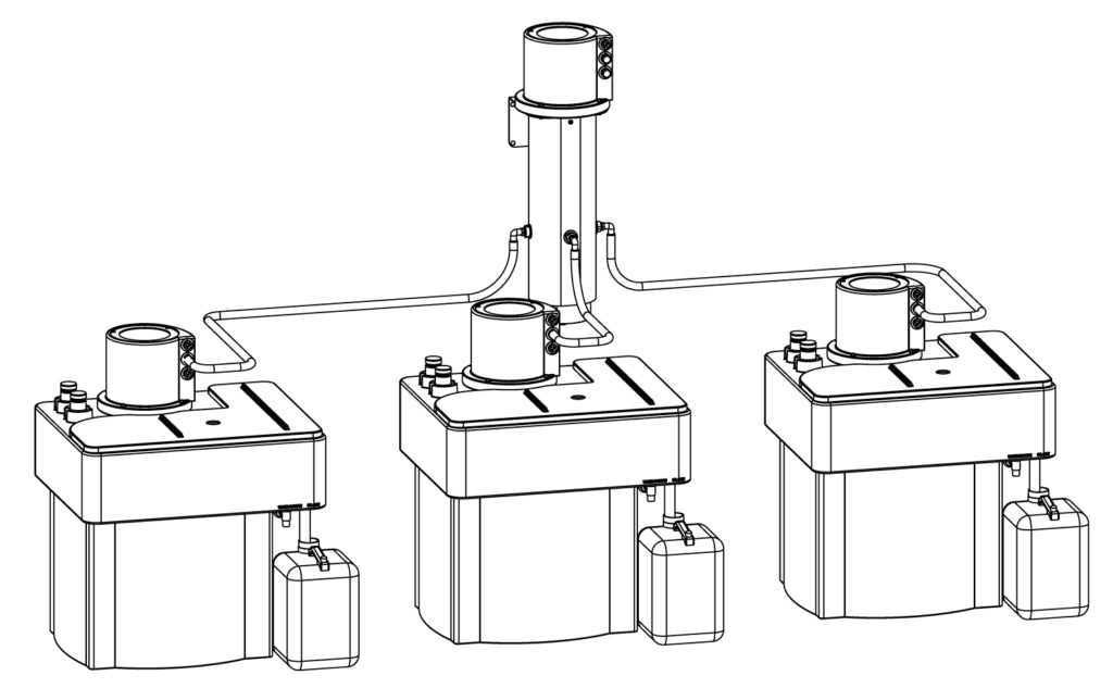 Air System Products Condensate Equalizer, 3-Inlet, 4-Outlet, 1/2" FNPT (PSEQ2)