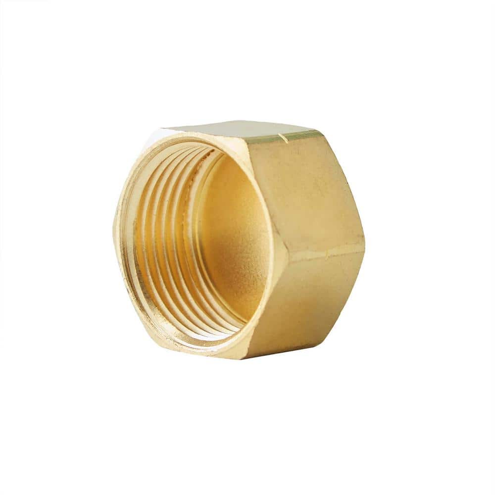 Brass compression end cap (stop end) for tube fittings
