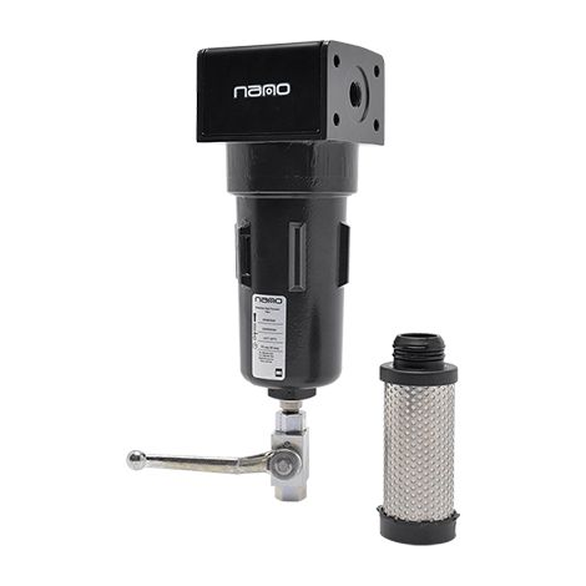 nano G50N mid-pressure aluminum compressed air filter with replacement element