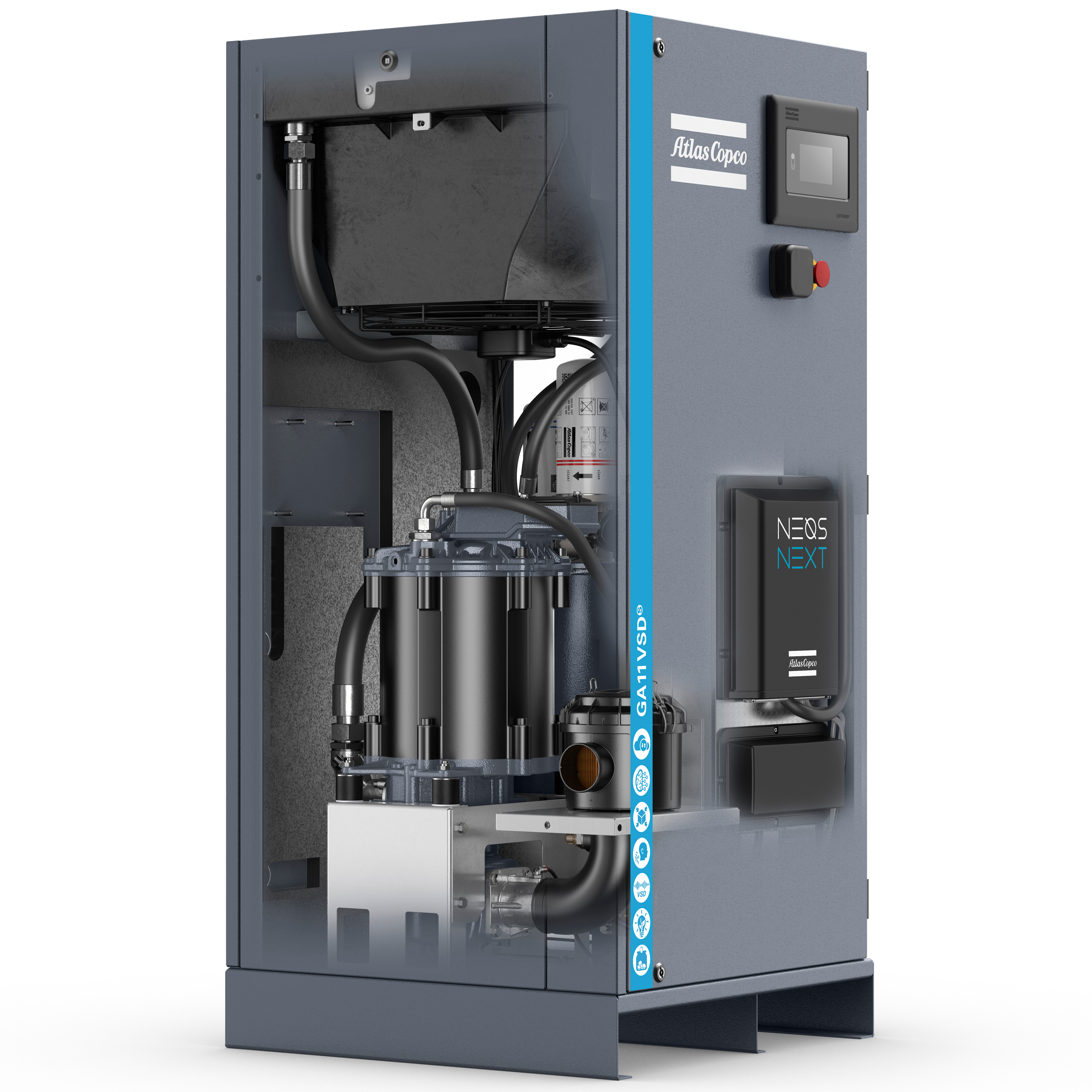 Atlas Copco GA5-18VSDS Variable Speed Rotary Screw Air Compressor Series