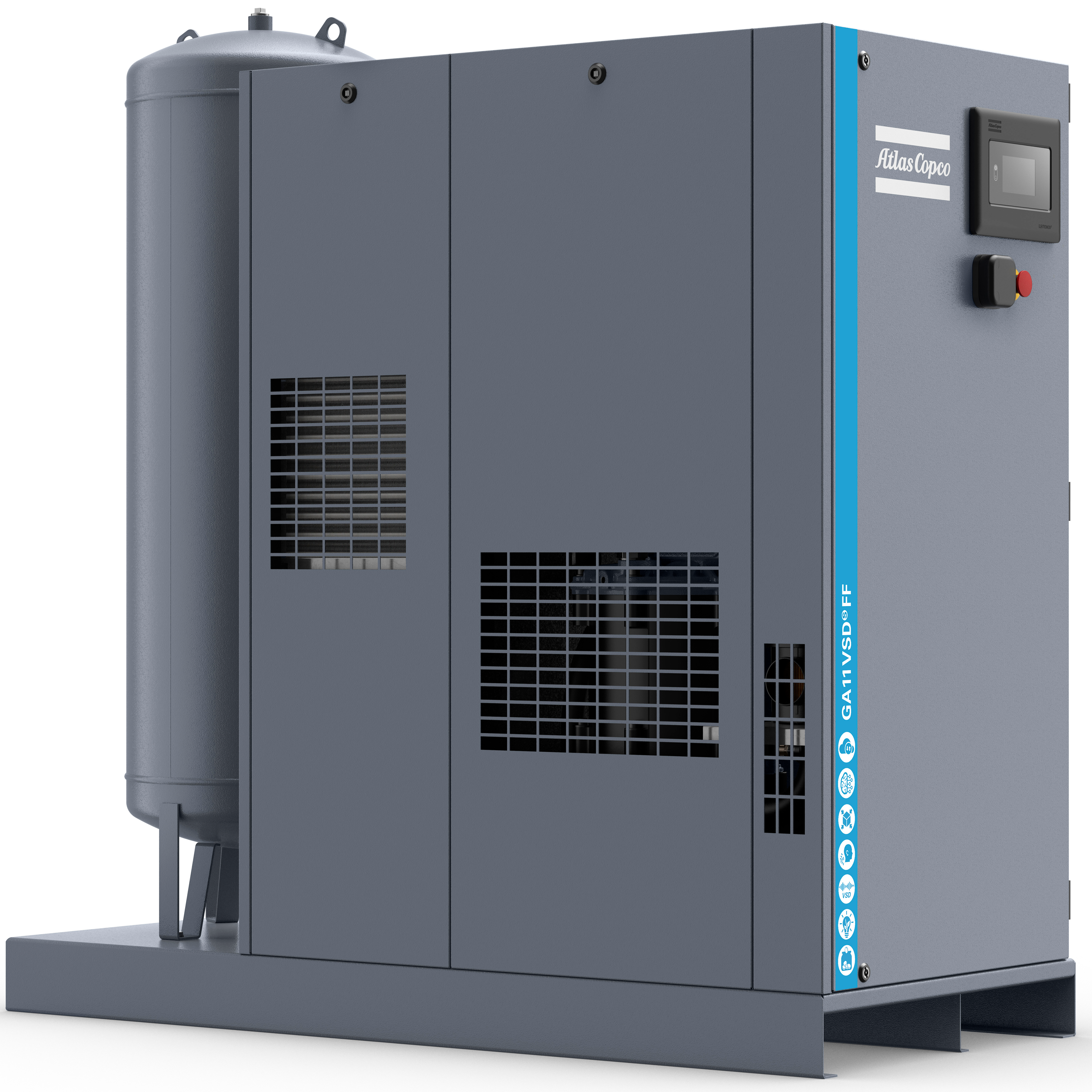 Atlas Copco GA5-18VSDS Variable Speed Rotary Screw Air Compressor Series