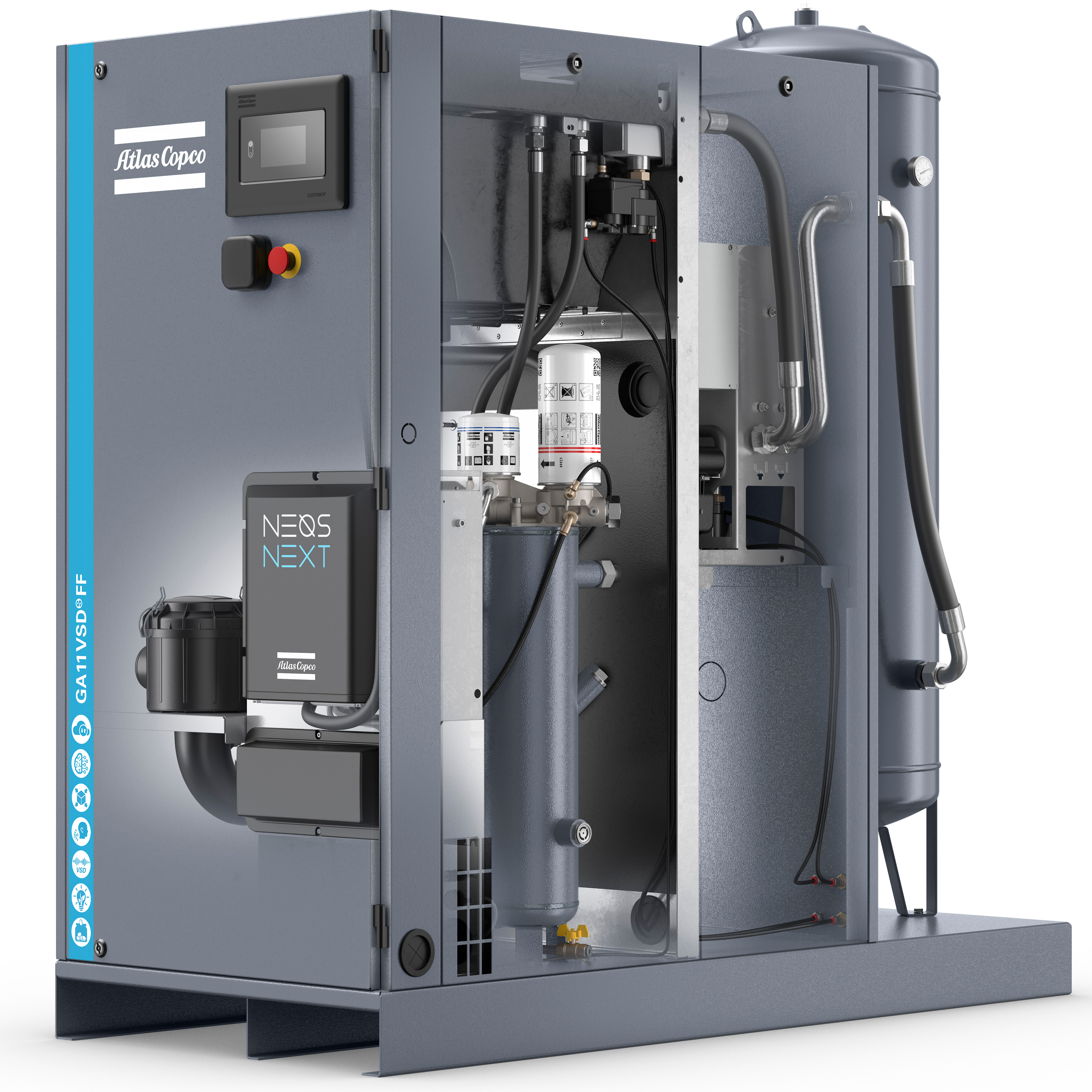 Atlas Copco GA5-18VSDS Variable Speed Rotary Screw Air Compressor Series