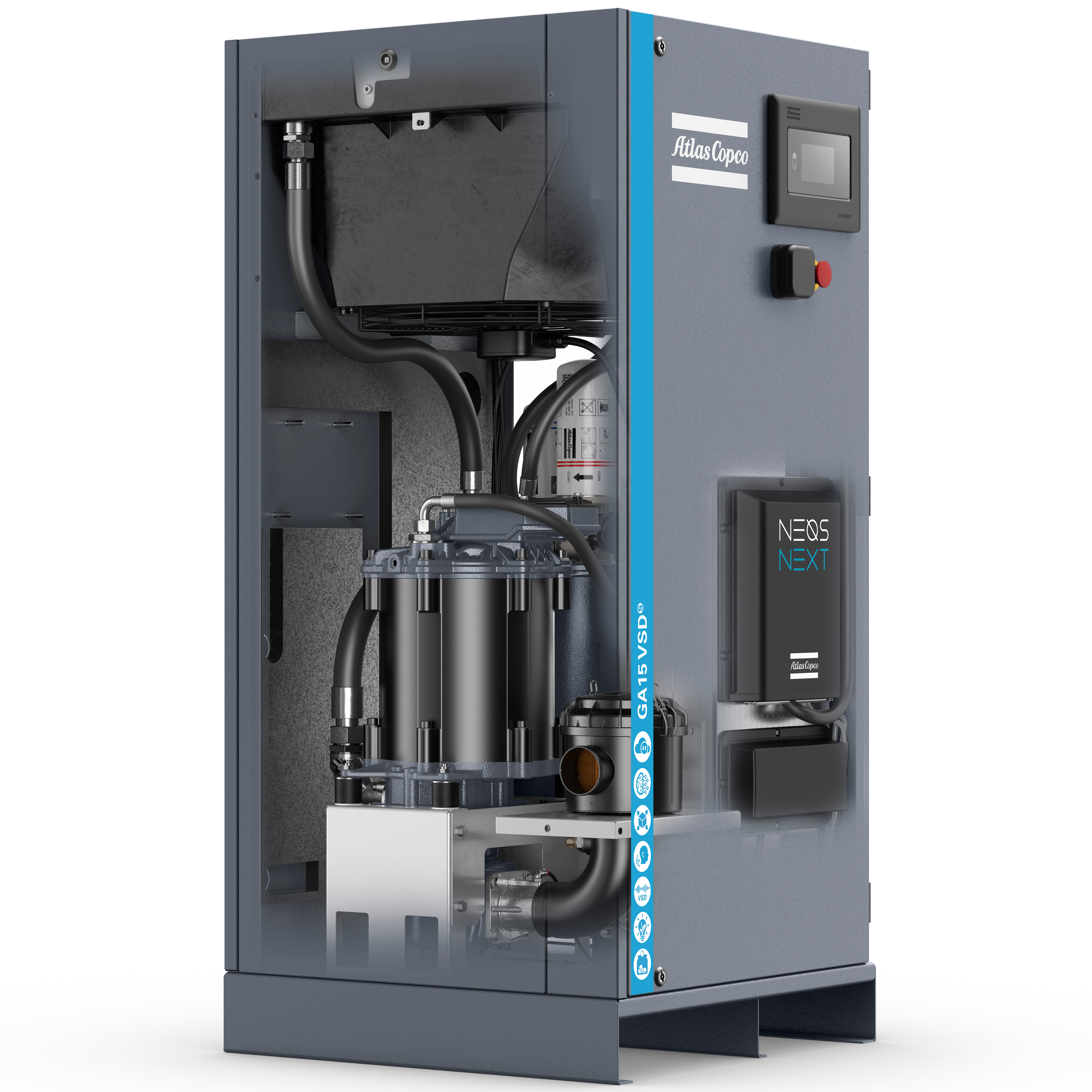 Atlas Copco GA5-18VSDS Variable Speed Rotary Screw Air Compressor Series