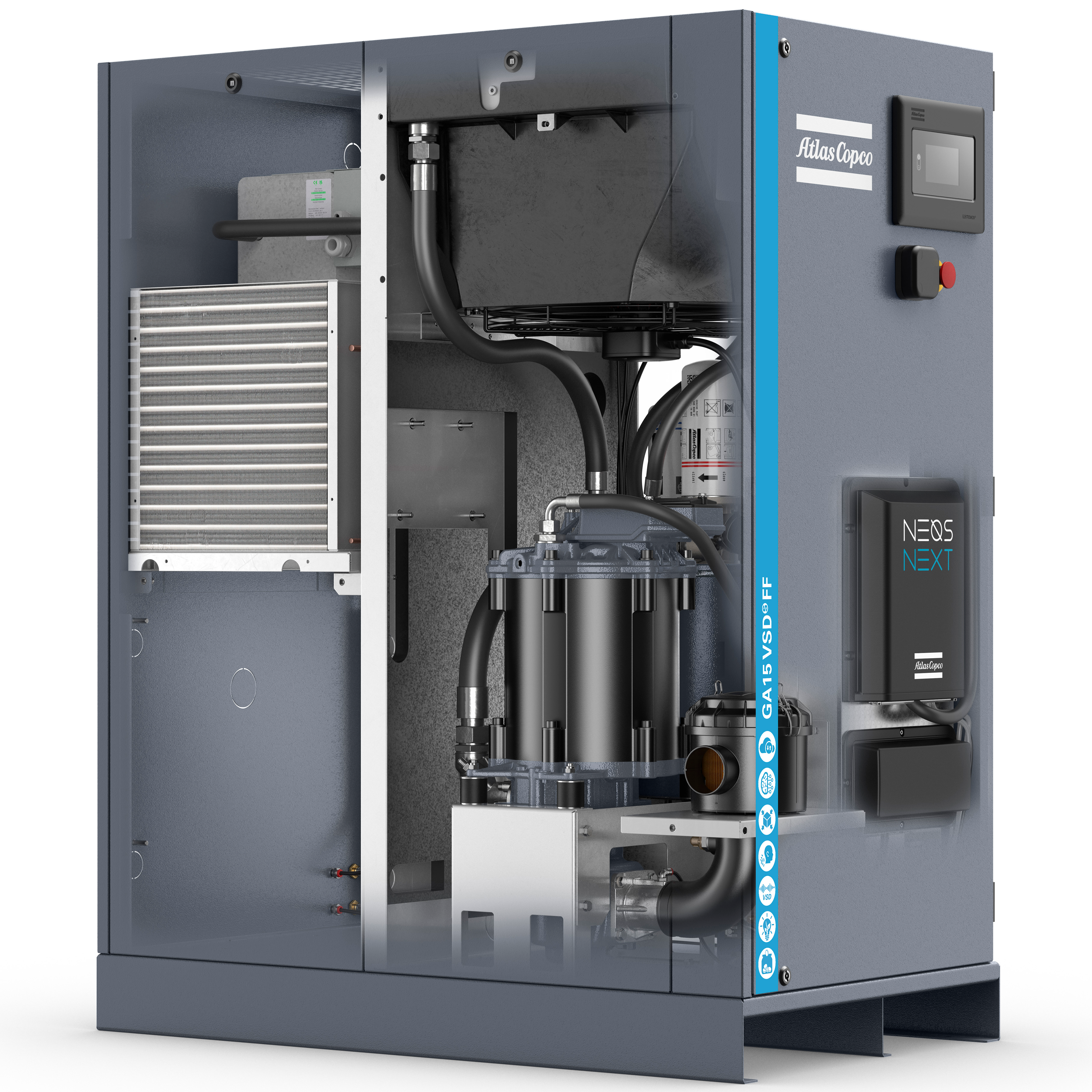 Atlas Copco GA5-18VSDS Variable Speed Rotary Screw Air Compressor Series