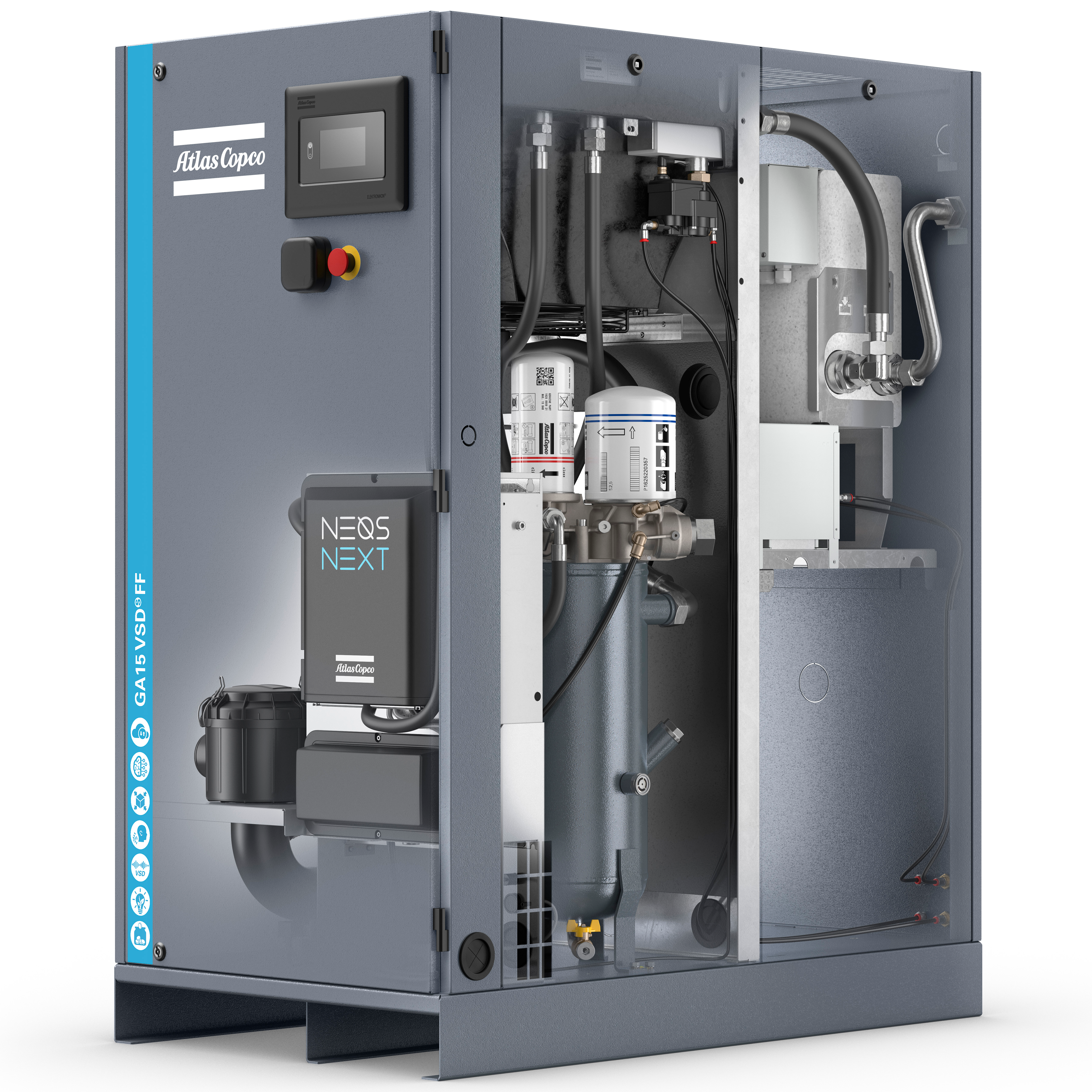 Atlas Copco GA5-18VSDS Variable Speed Rotary Screw Air Compressor Series