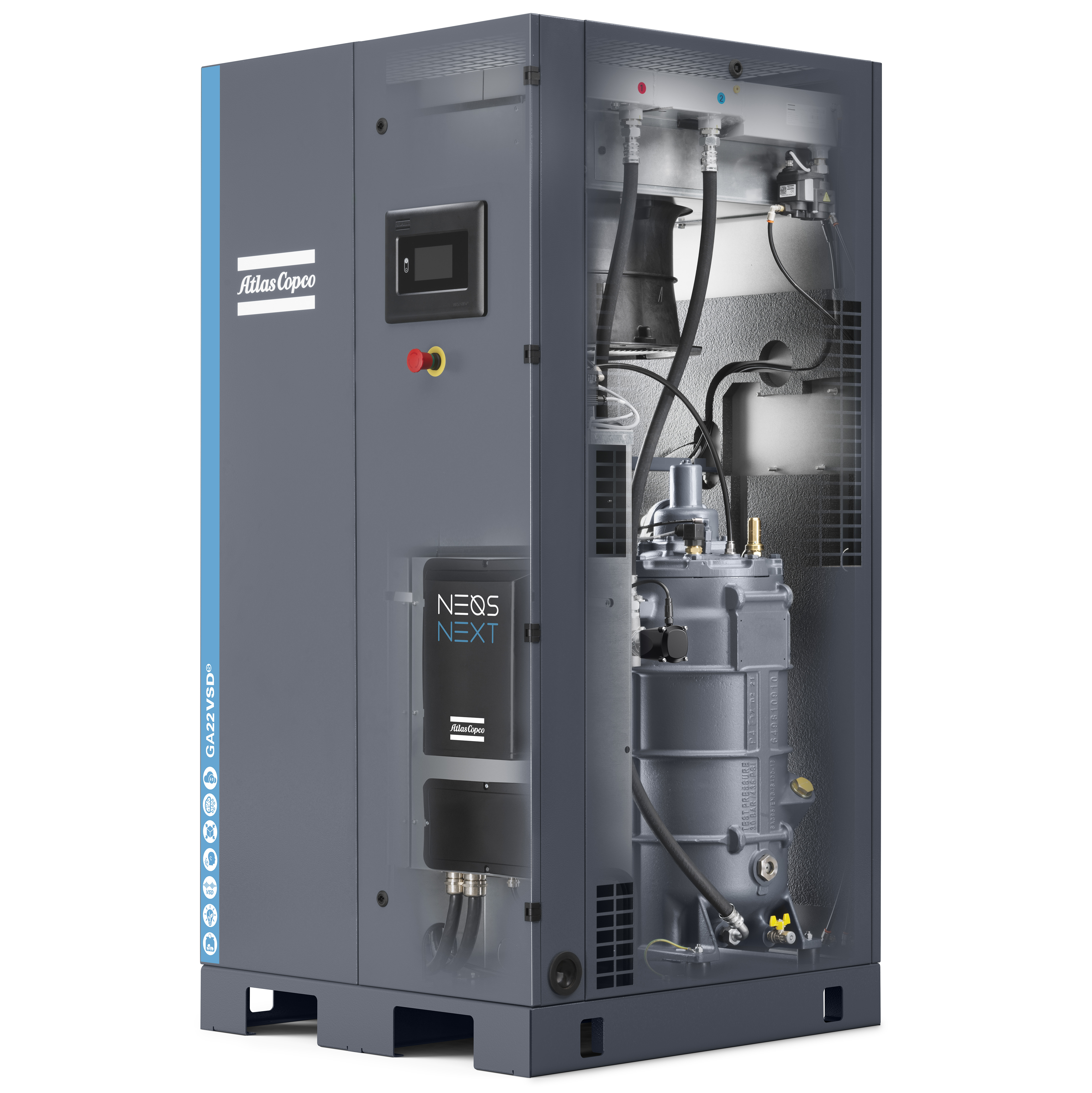 Atlas Copco GA22-37 VSDS Variable Speed Rotary Screw Air Compressor