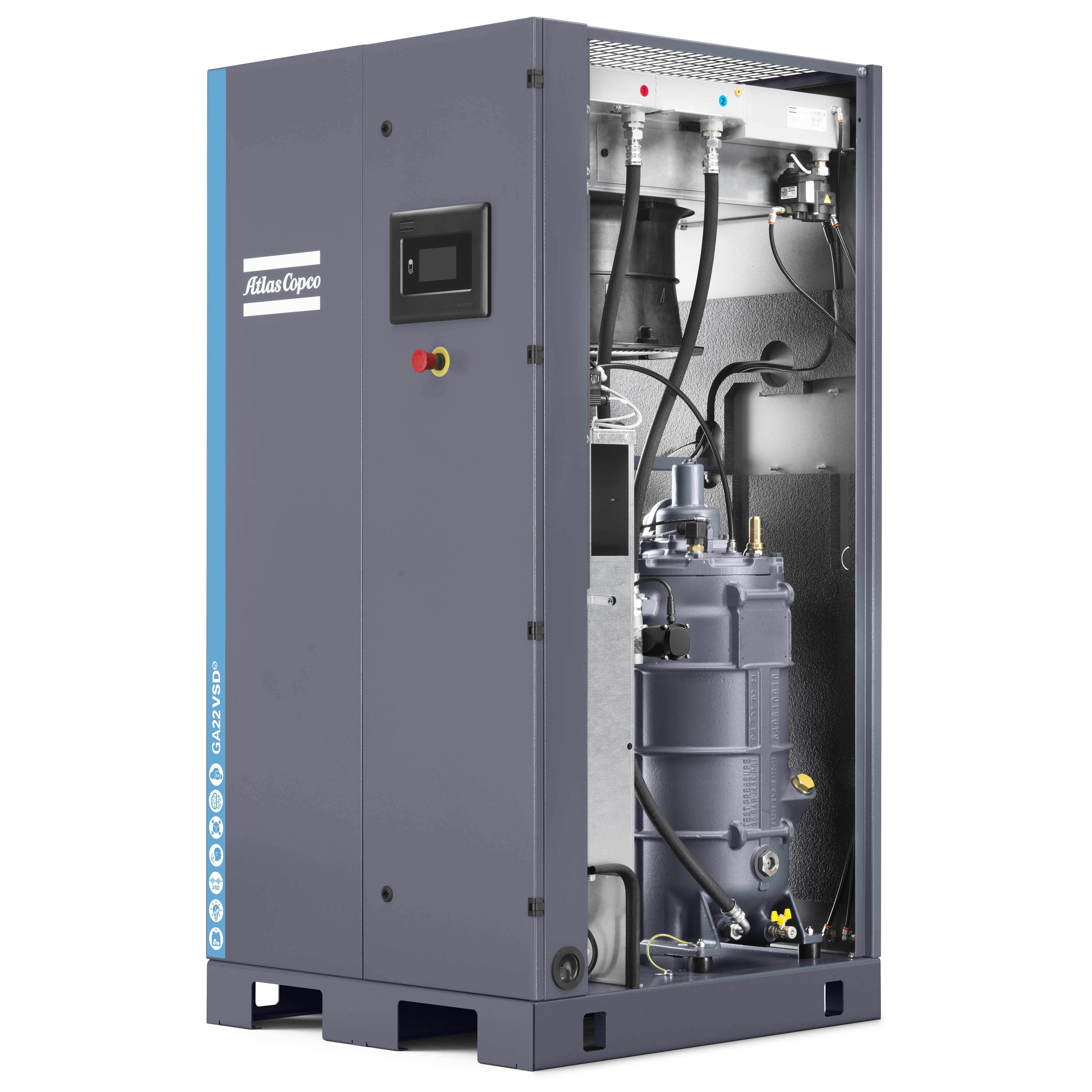 Atlas Copco GA22-37 VSDS Variable Speed Rotary Screw Air Compressor