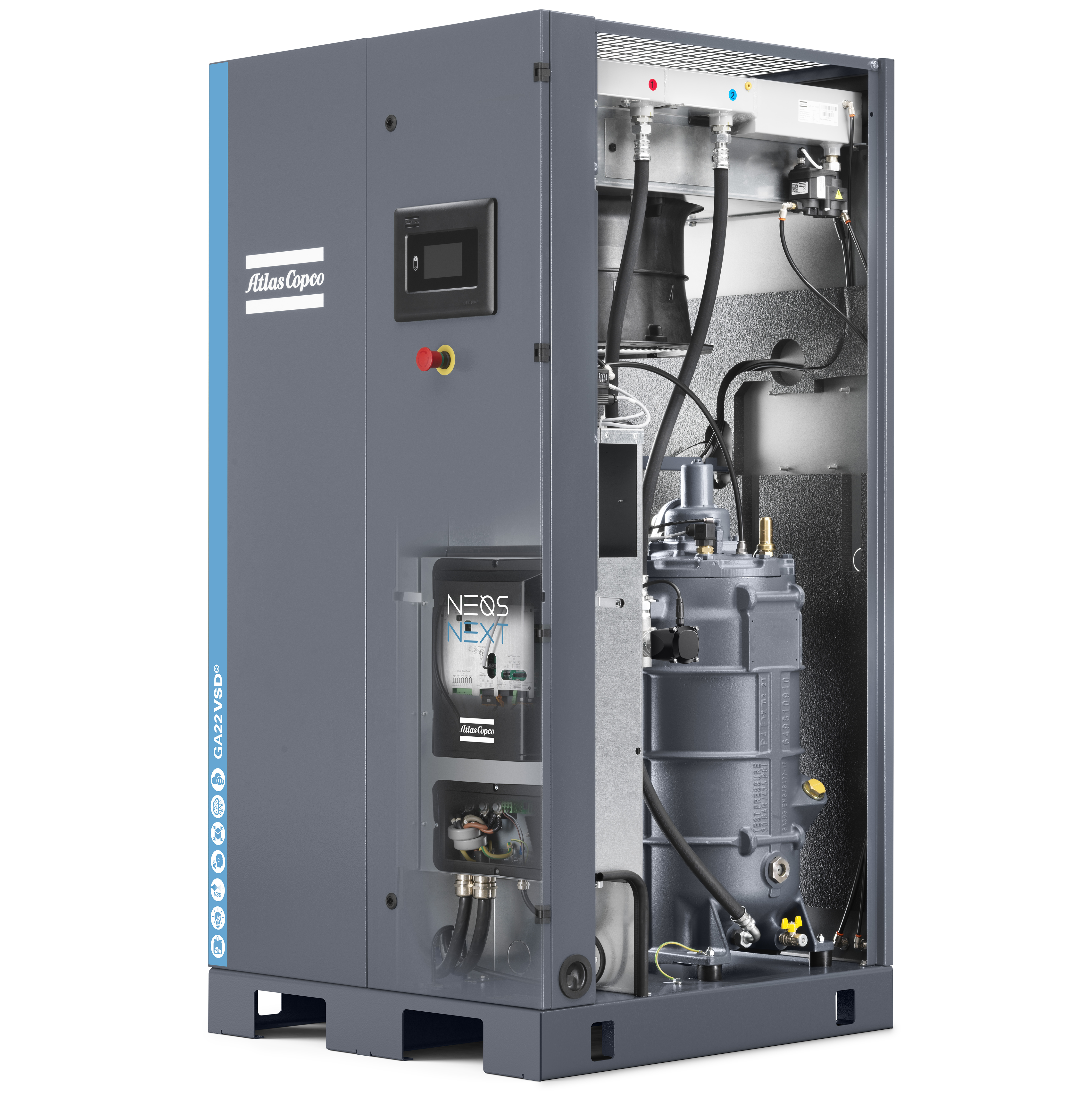 Atlas Copco GA22-37 VSDS Variable Speed Rotary Screw Air Compressor