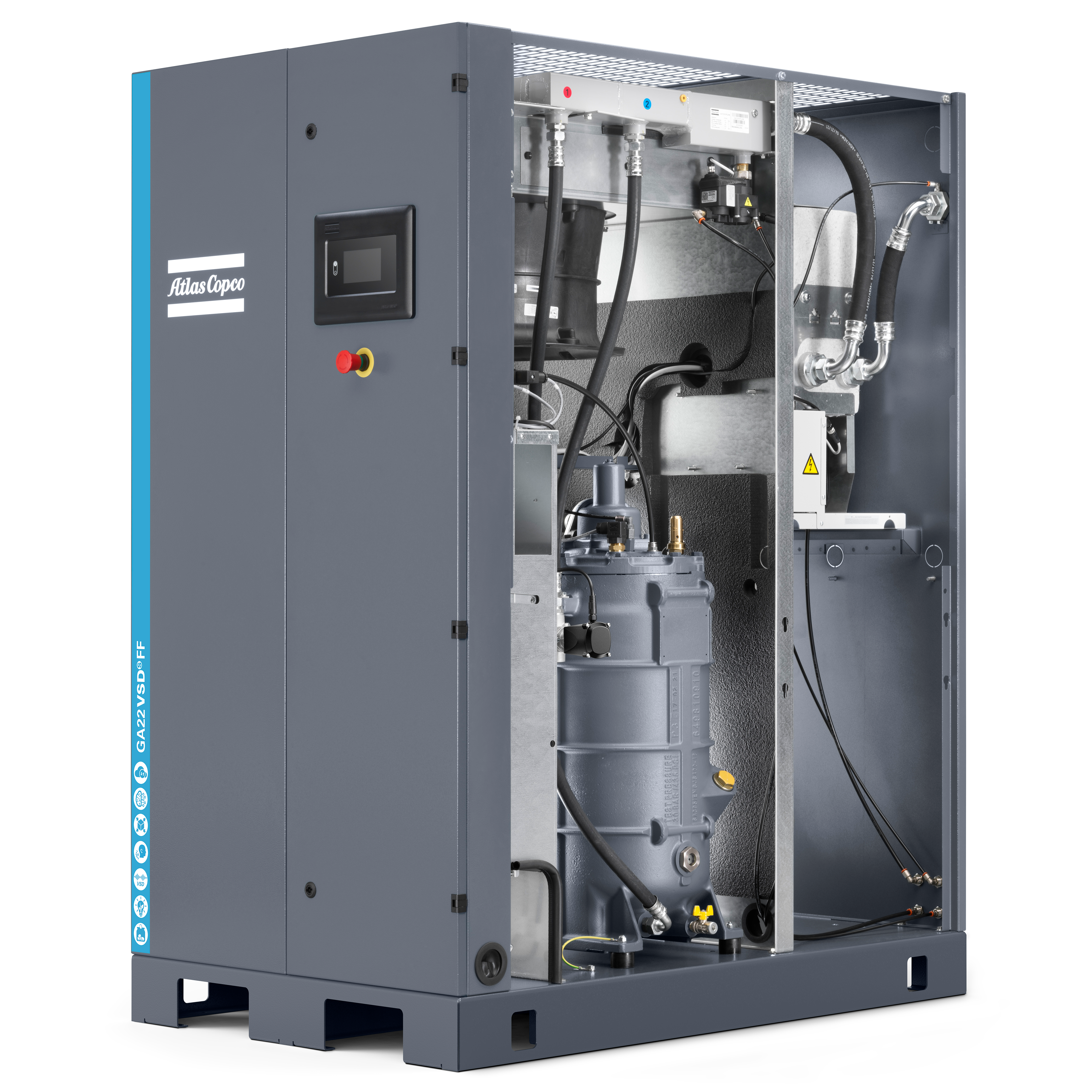 Atlas Copco GA22-37 VSDS Variable Speed Rotary Screw Air Compressor