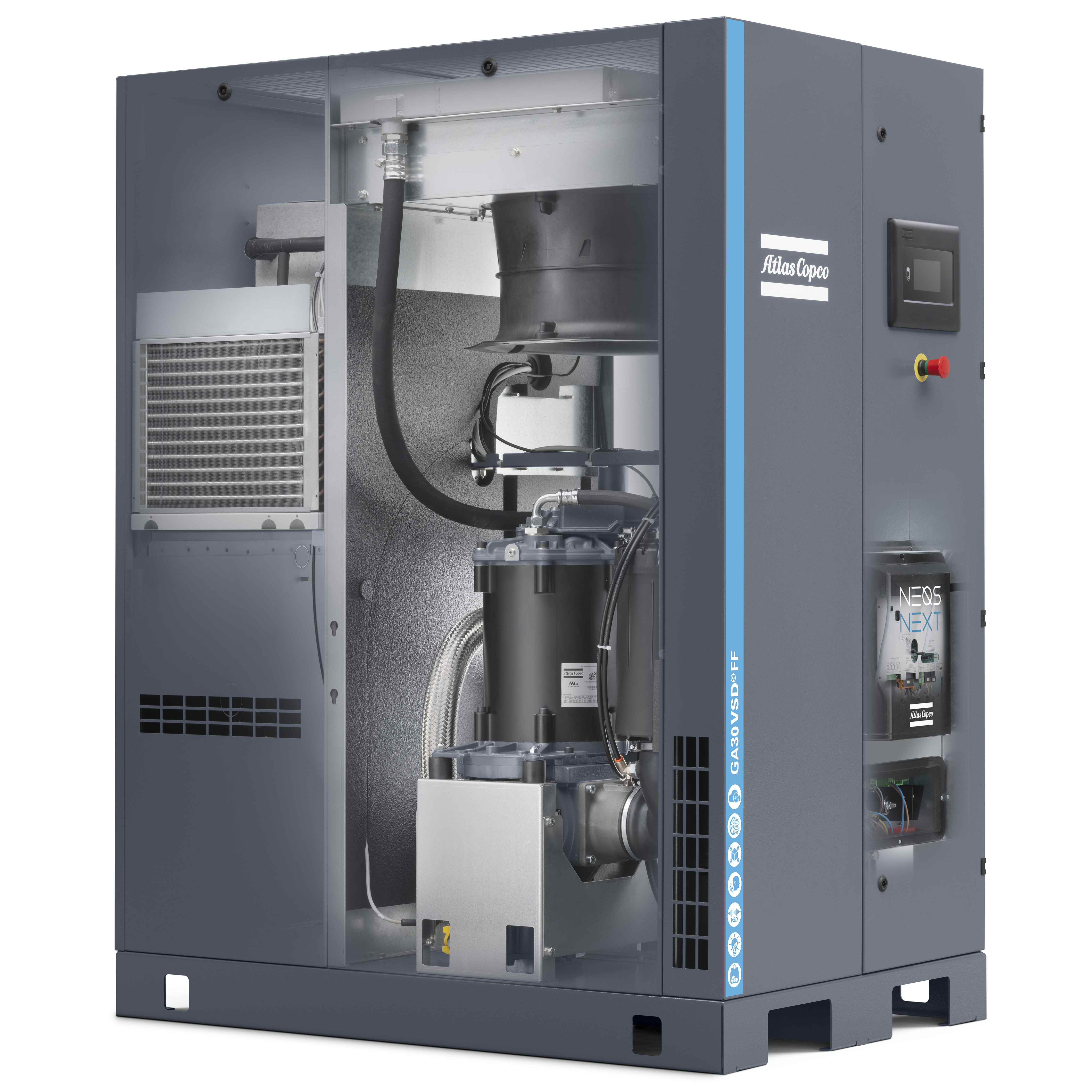 Atlas Copco GA22-37 VSDS Variable Speed Rotary Screw Air Compressor