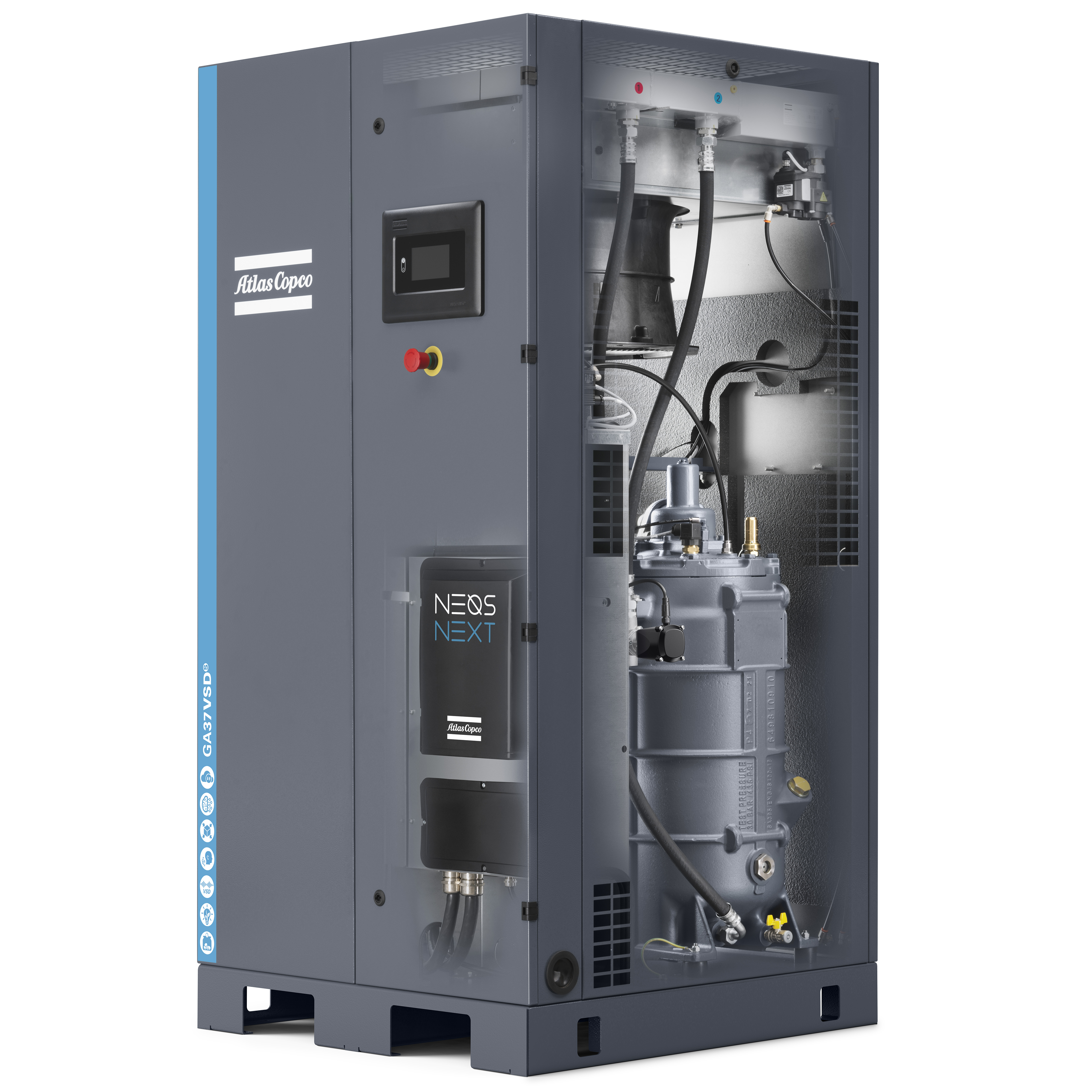 Atlas Copco GA22-37 VSDS Variable Speed Rotary Screw Air Compressor