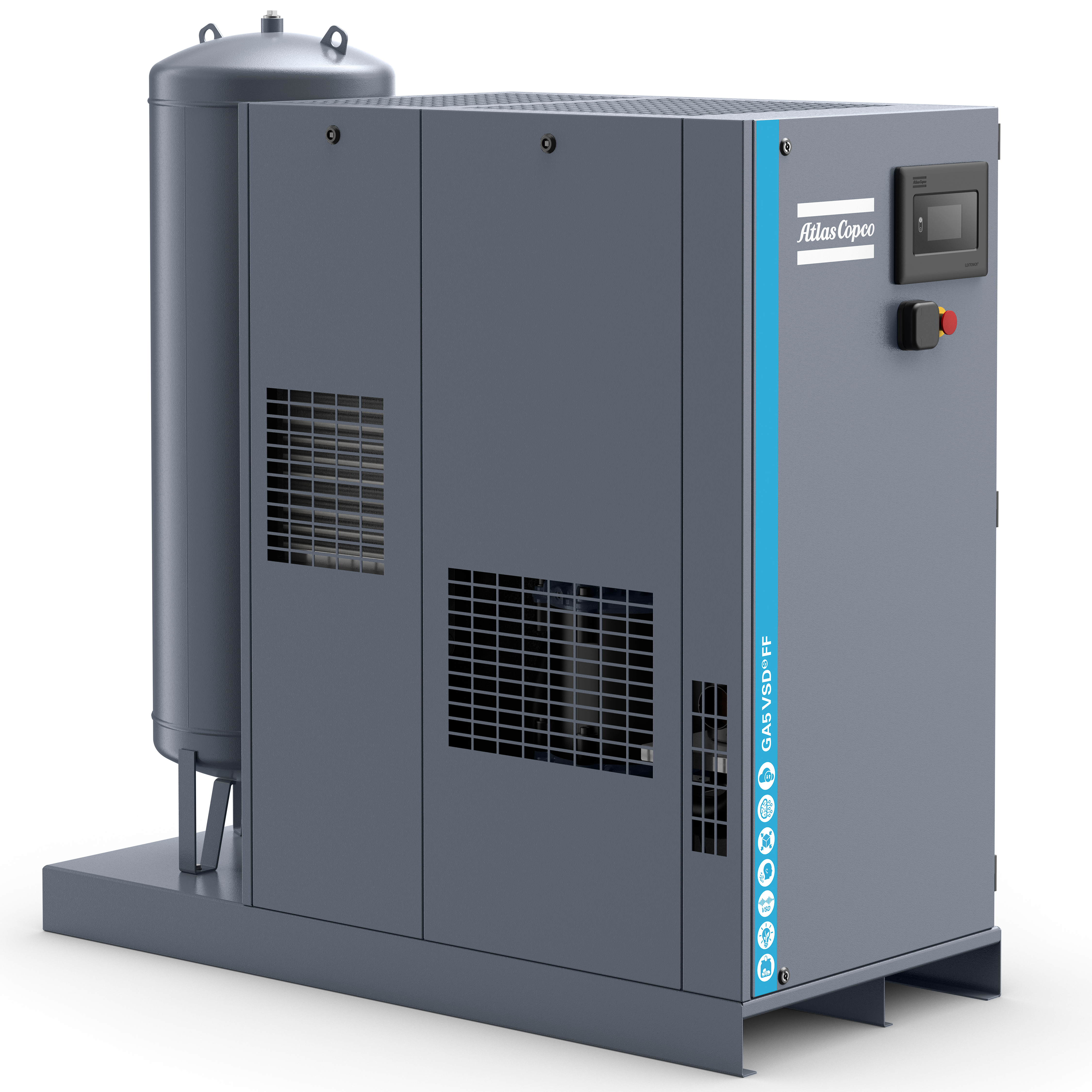 Atlas Copco GA5-18VSDS Variable Speed Rotary Screw Air Compressor Series