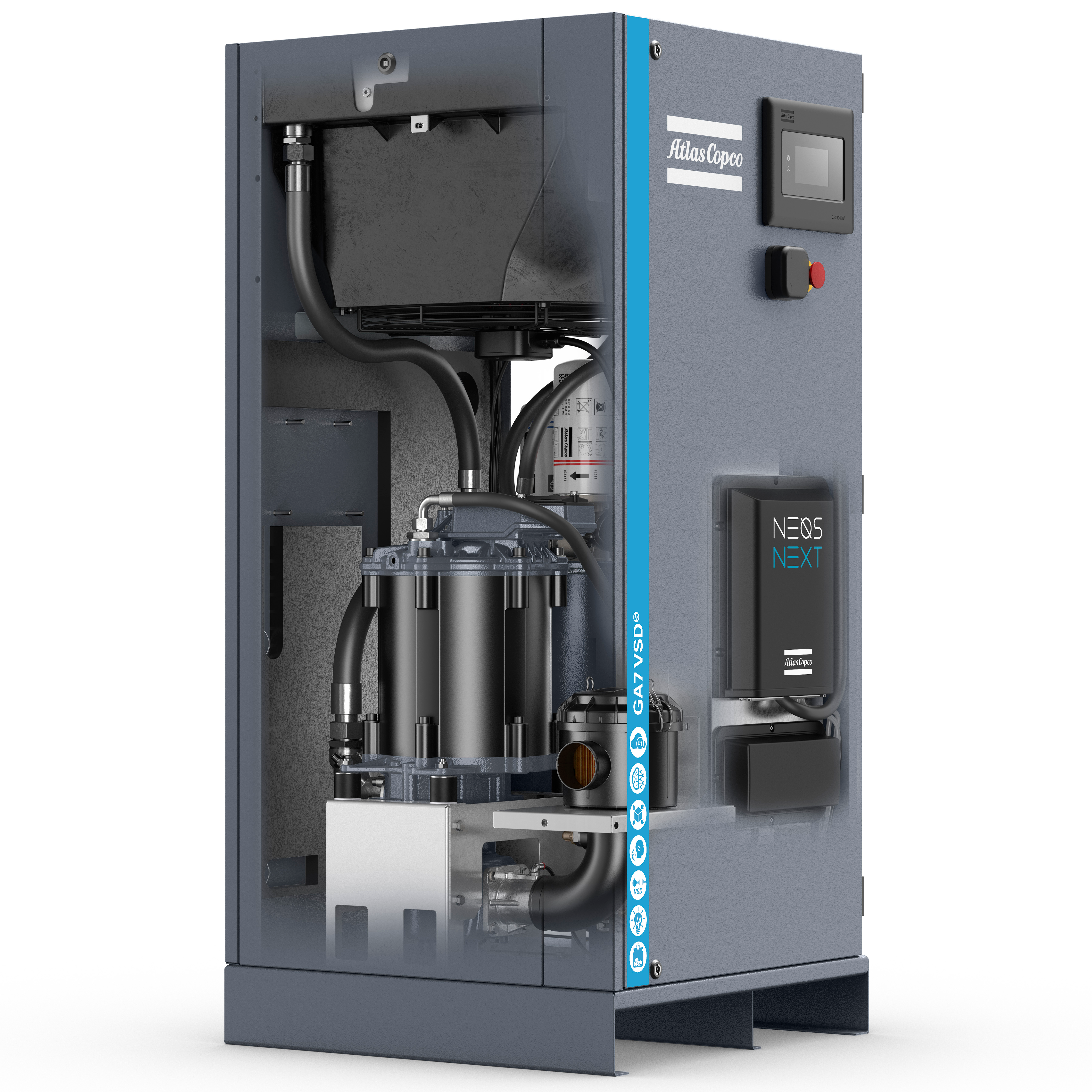 Atlas Copco GA5-18VSDS Variable Speed Rotary Screw Air Compressor Series