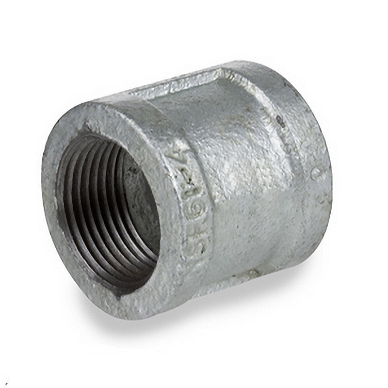Galvanized malleable iron banded full coupling, Class 150, FNPT