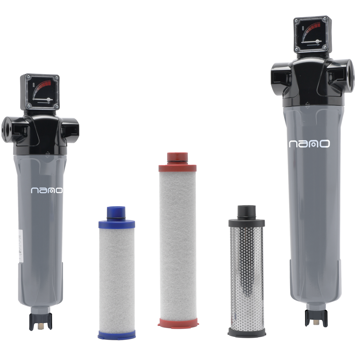 nano GFN performance validated compressed air filter housings with M1, M01, and AC replacement elements