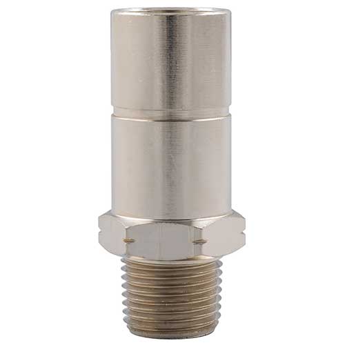 Champion Quick-Lock nickel-plated brass straight male threaded connector for aluminum compressed air pipe