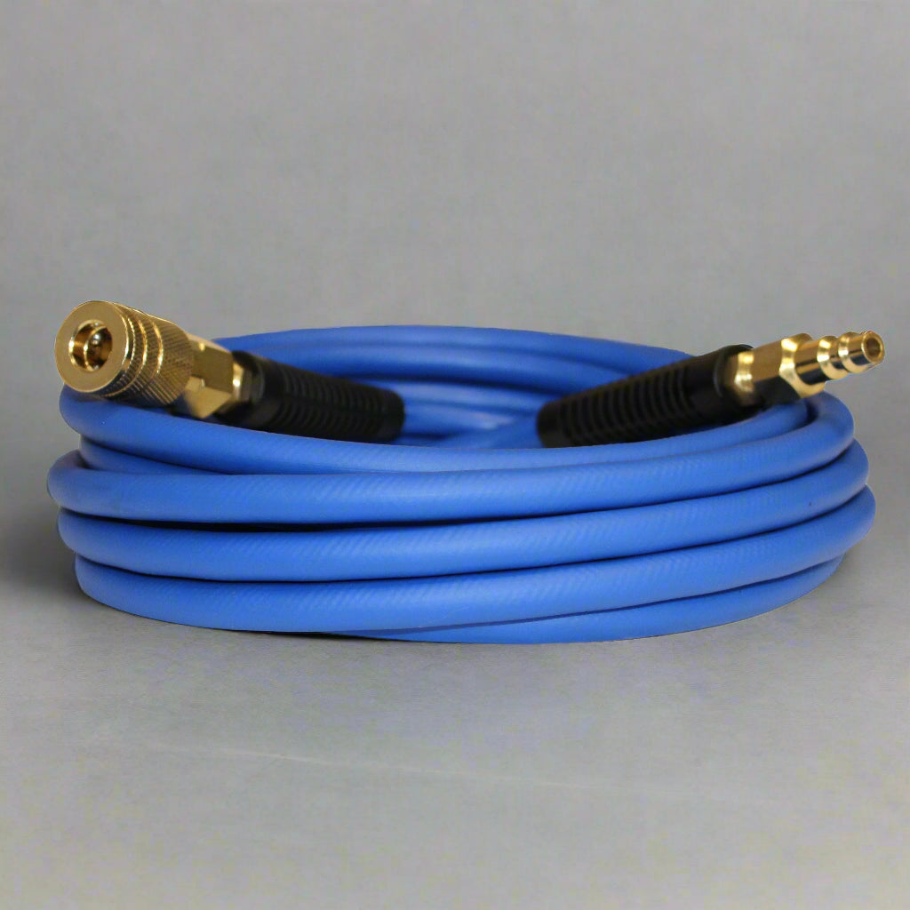 California Air Tools Hybrider Flex 1/4in 25ft Hybrid Air Hose with Quick Connect Air Fittings HFH25.25