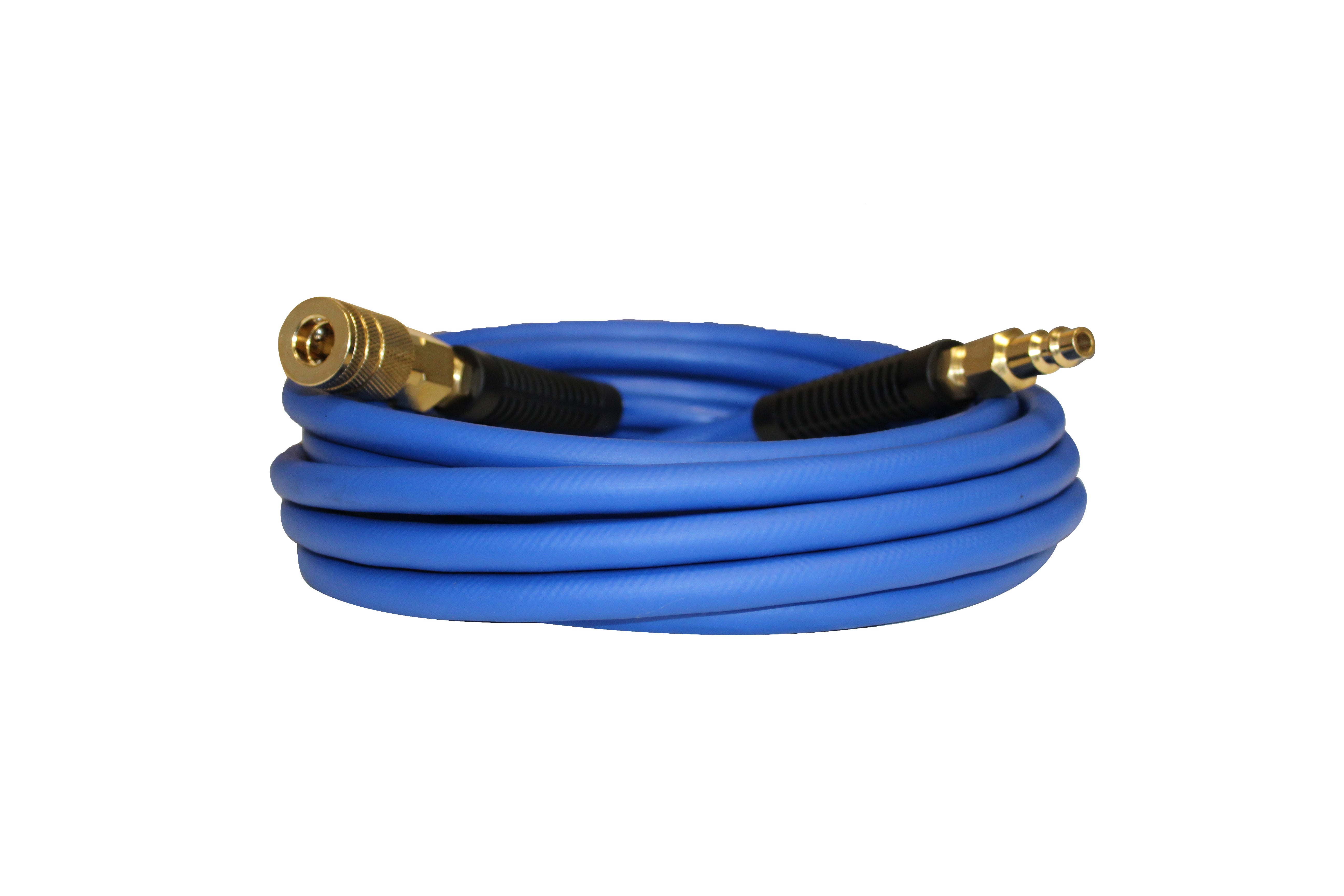 California Air Tools Hybrider Flex 1/4in 25ft Hybrid Air Hose with Quick Connect Air Fittings | HFH25.25