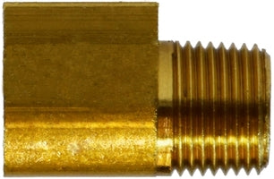 Brass 90 degree inverted flare x male NPT elbow adapter