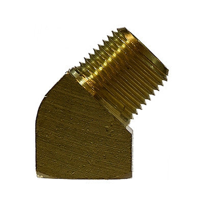 Brass 45 degree barstock street elbow, male x female NPT