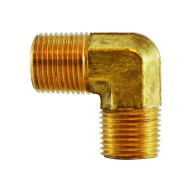 Brass 90 degree forged male elbow fitting, MNPT x MNPT