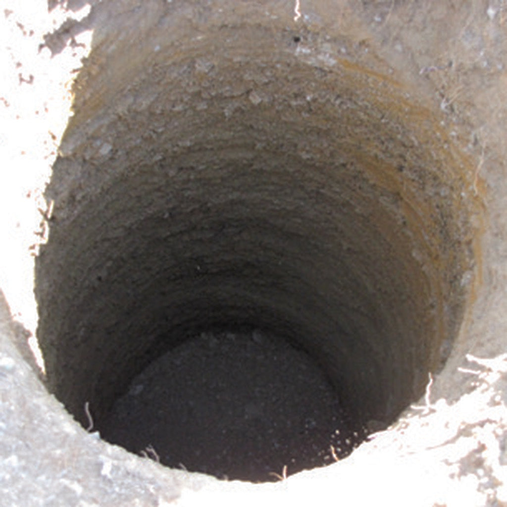 Finished straight-walled rock socket drilled by the TerraRoc PPD 120