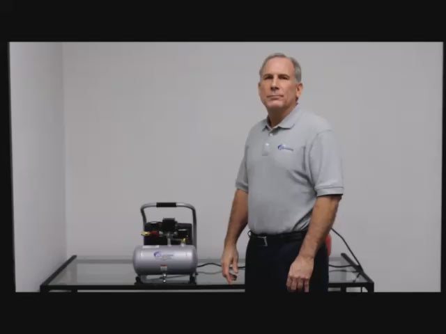Load video: California Air Tools .6 HP, 1.0 GAL. Steel Tank Portable Light &amp; Quiet Air Compressor with Hose Kit