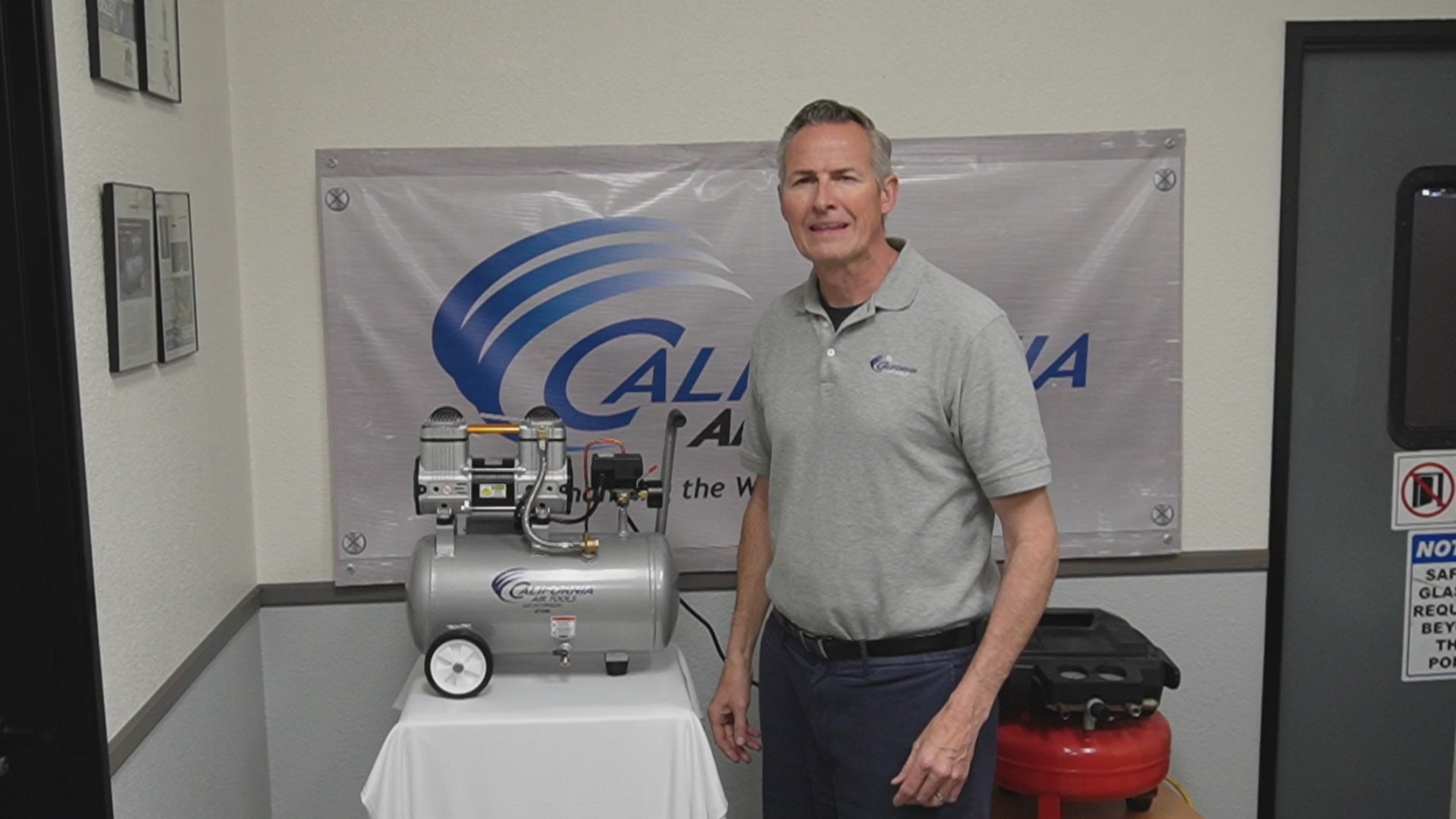 Load video: California Air Tools 4.7 Gal., 110 V 4710W Quiet Air Compressor | CAT-4710W
