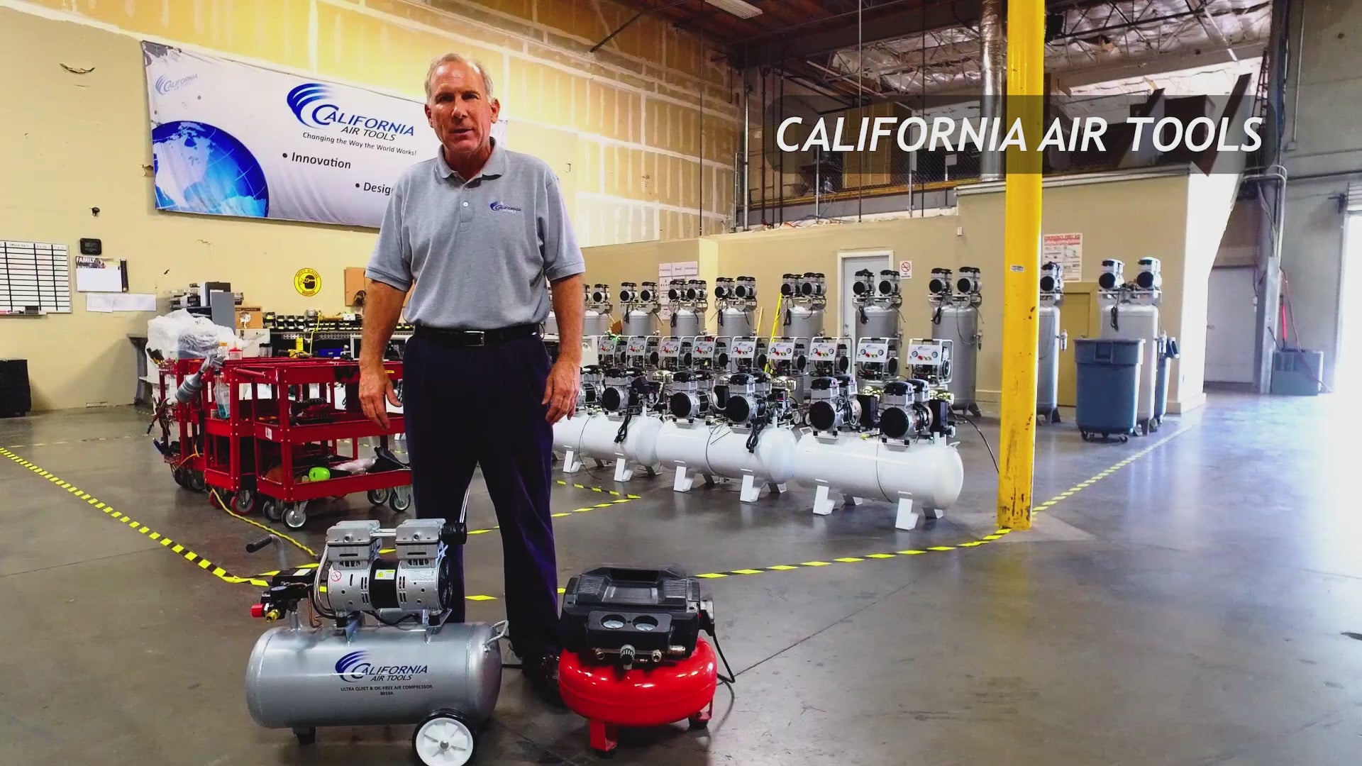 Load video: California Air Tools 1.0 Hp, 8.0 Gal. Aluminum Tank Ultra Quiet &amp; Oil-Free Air Compressor | CAT-8010A
