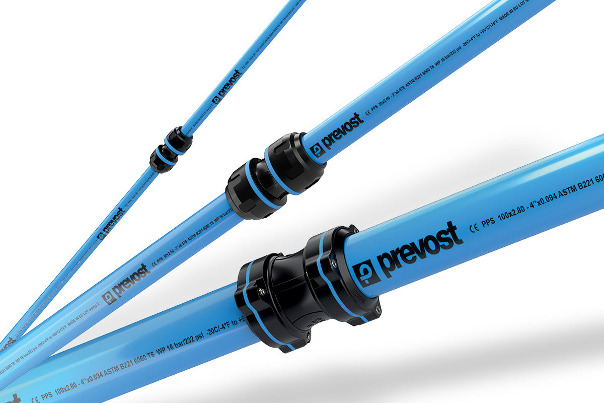 Prevost Aluminum Blue Pipe for Compressed Air (6ft - SHIPS UPS)