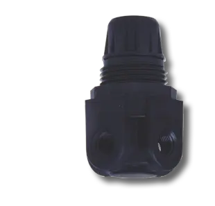Arrow Pneumatics mini air pressure regulator, zinc body with adjustment knob