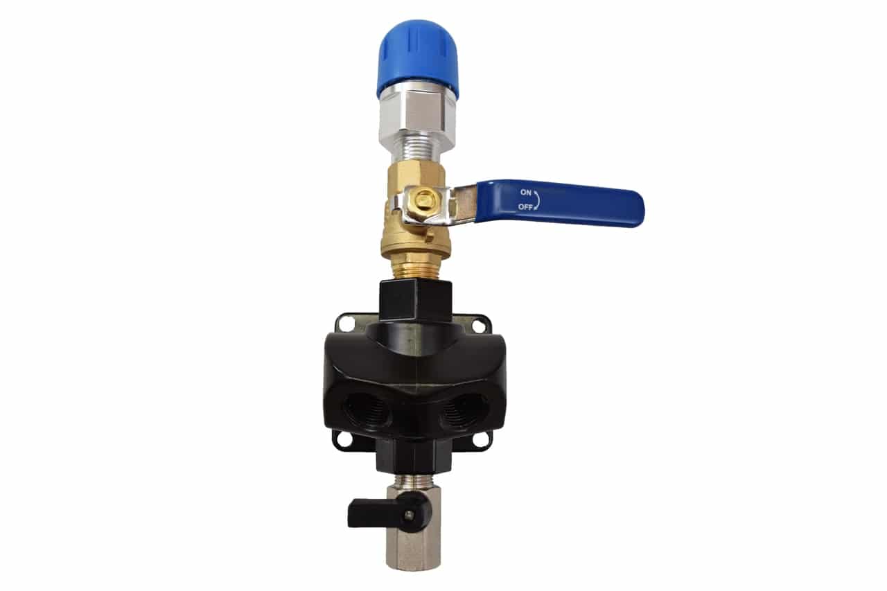 RapidAir FastPipe Wall Outlet with Shutoff Valve, 4-port 1/2 inch FNPT