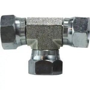 Female NPSM Carbon Steel Swivel Union Tee