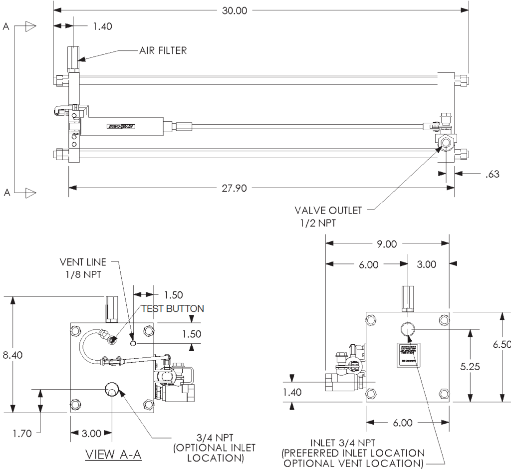Air System Products Robo-Drain HIGH CAPACITY w/ Test Button, NPT, RD13