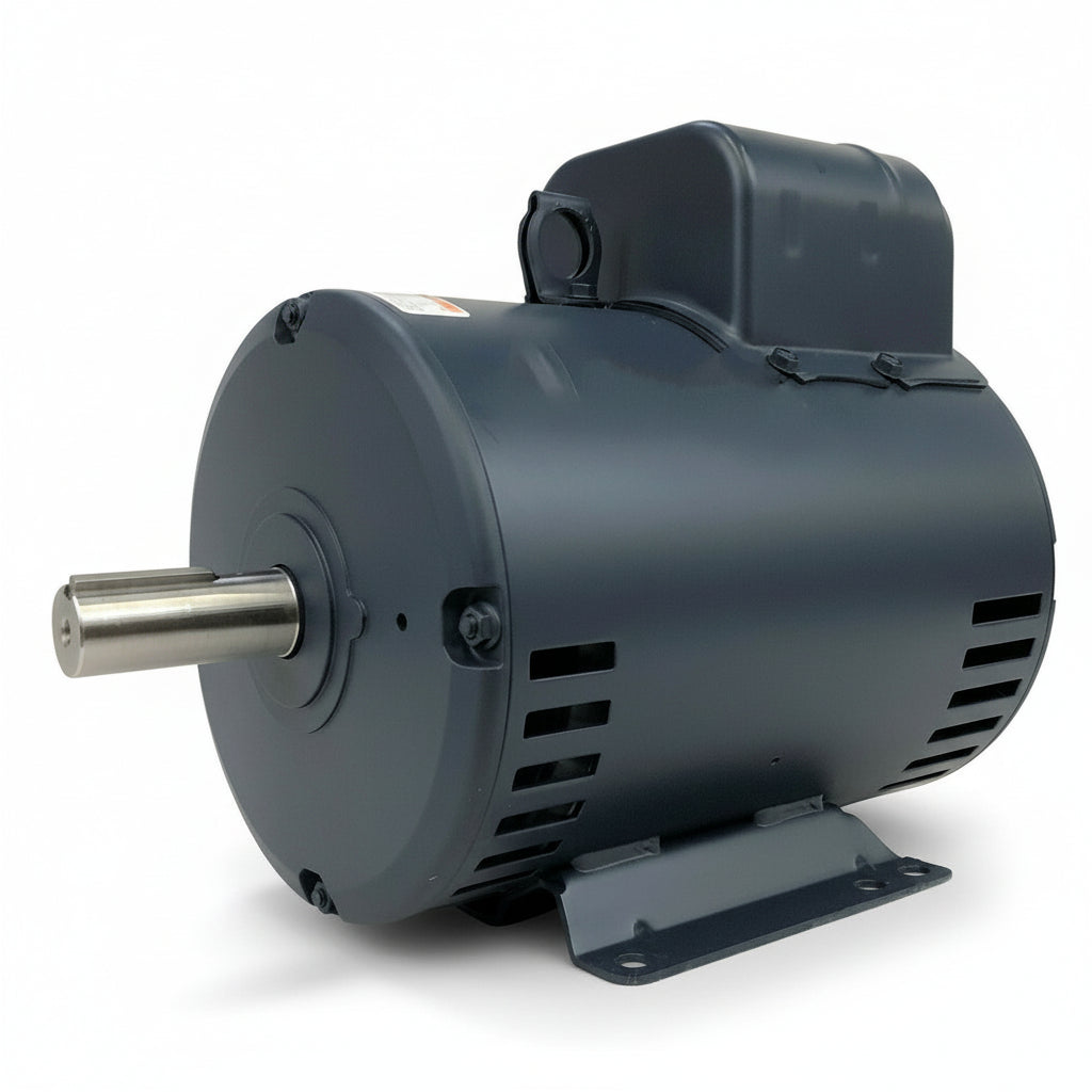 5HP LEESON 1740 RPM 184T DP 208-230V 1PH Air Compressor Motor