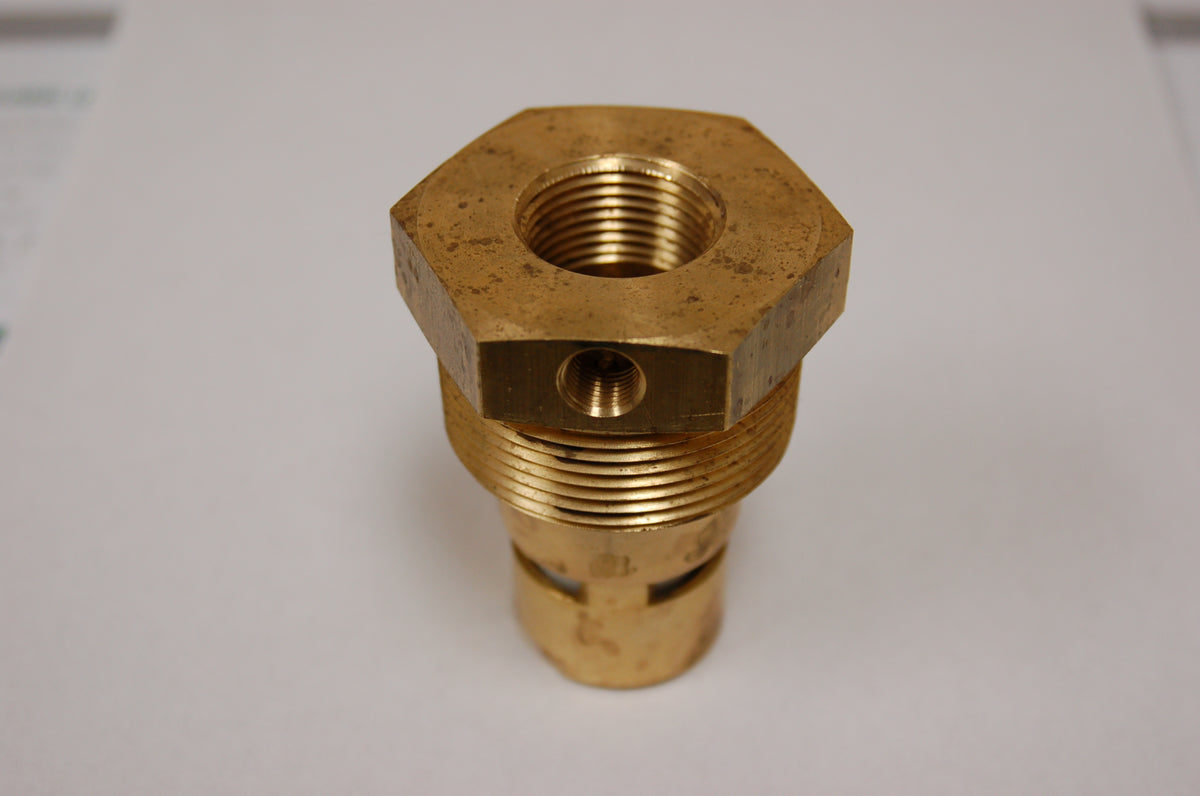 Brass in-tank air compressor check valve with side unloader port