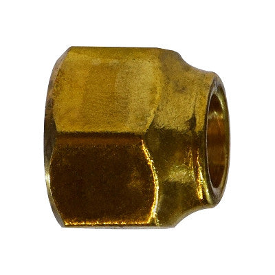 Brass SAE 45 degree heavy duty forged flare nut, female UNF thread
