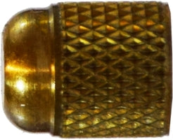 Brass SAE 45 degree flare finger-tightening cap