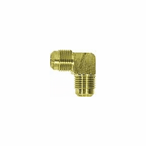 Brass SAE 45° flare 90° union elbow, male flare on both ends