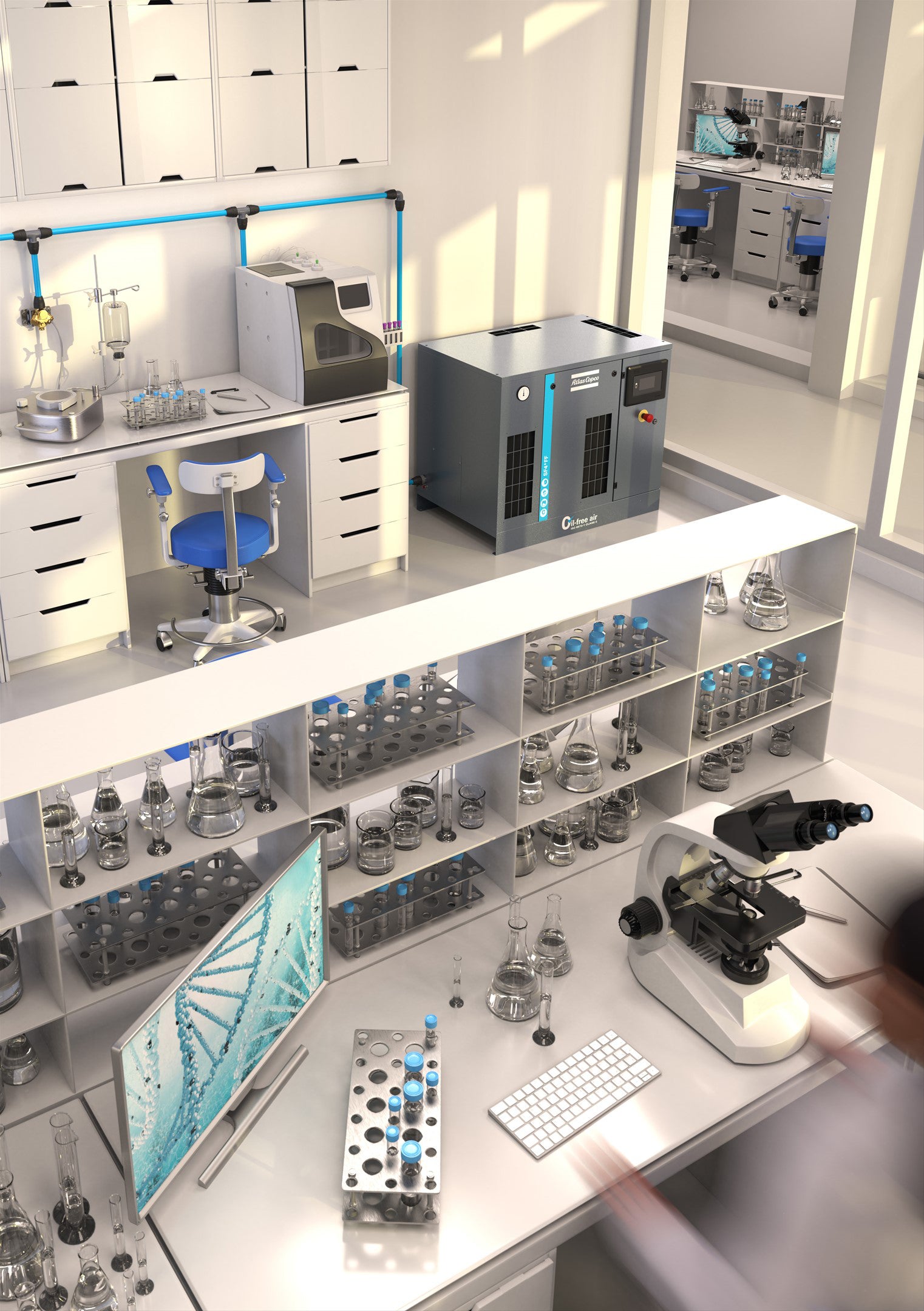 Atlas Copco SF+2-6 Oil Free Mono Scroll Compressor